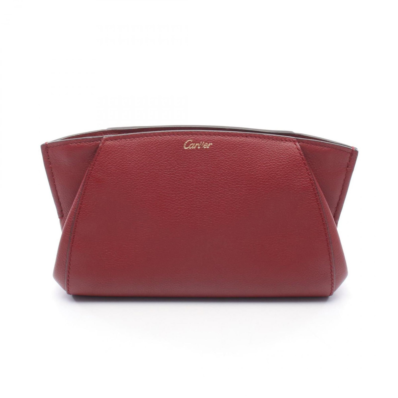 Clutch Bag Leather Handbag Cartier: Clutch Bag Leather Handbag Cartier Cartier's Bordeaux leather clutch bag boasts sleek dimensions, measuring 14cm x 23cm x 4cm. The elegant design and rich color make it a sophisticated accessory for