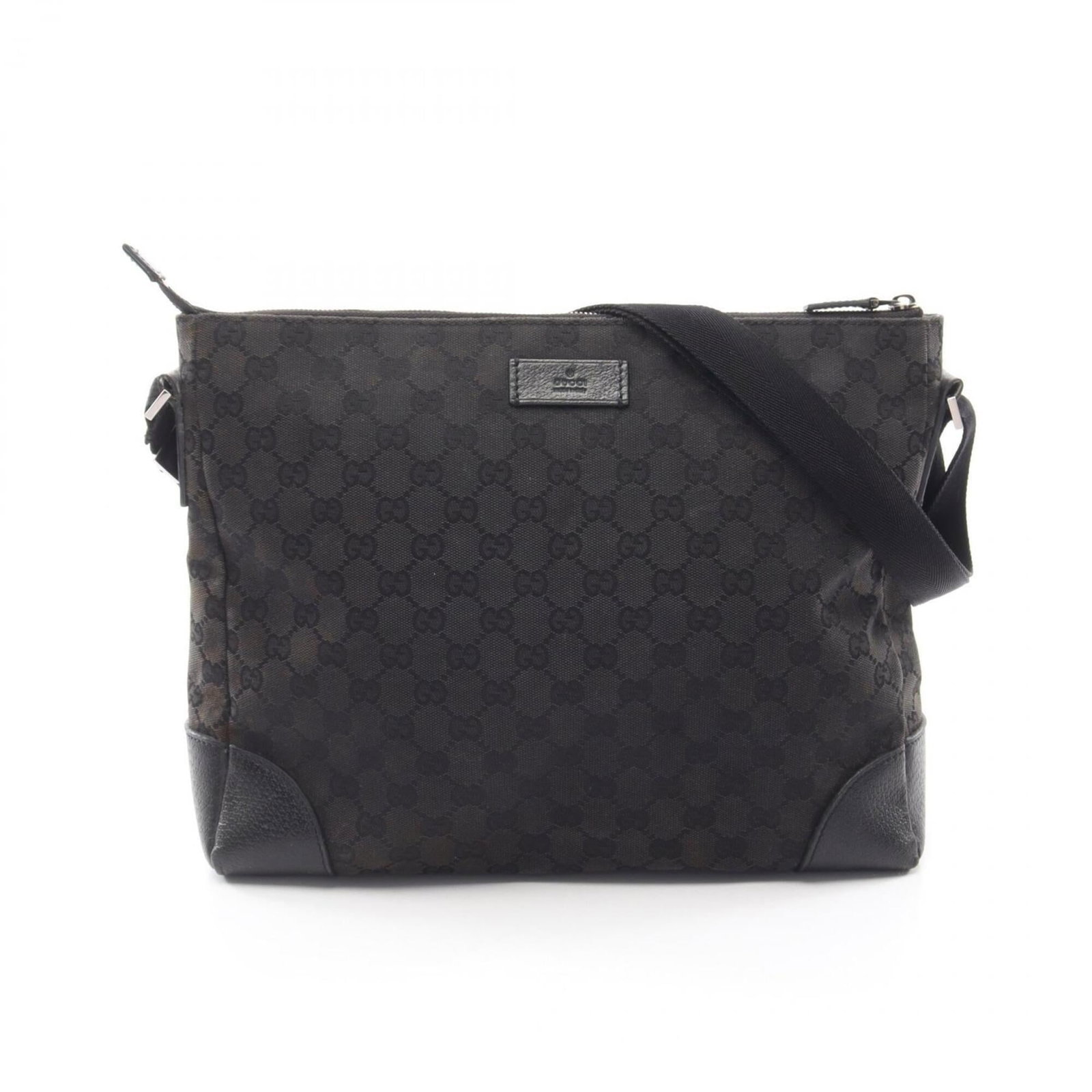 Gucci Handbag Shoulder Bag Gg Canvas Leather: Gucci Handbag Shoulder Bag Gg Canvas Leather Gucci Handbag Shoulder Bag Gg Canvas Leather features GG canvas and leather construction, with a black color. The bag measures 29cm x 34cm x 10cm and has