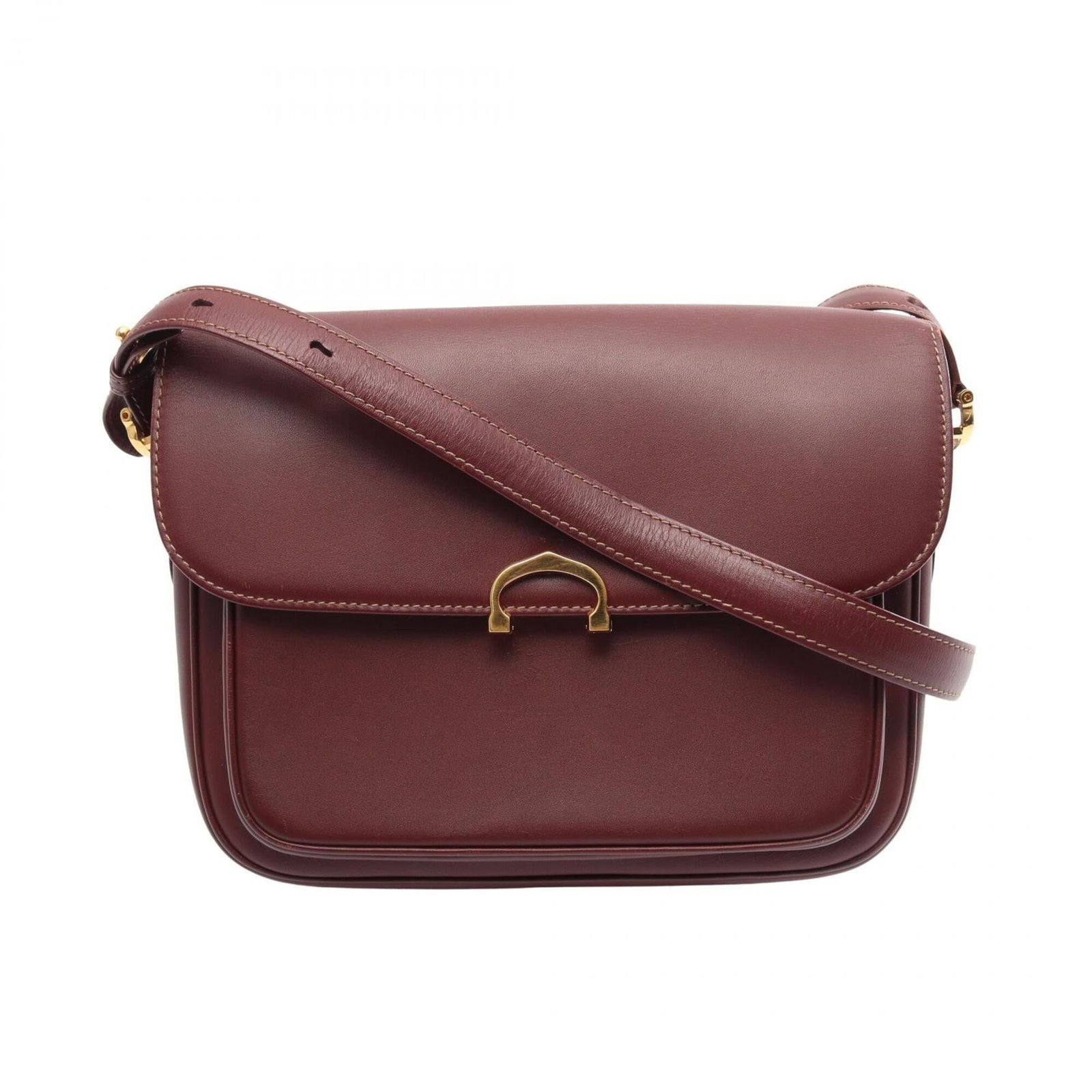 Handbag Leather Shoulder Cartier: Handbag Leather Shoulder Cartier Cartier's Bordeaux leather handbag boasts a sleek, sophisticated design with clean lines and a compact size. Measuring 20cm x 24cm x 6cm, it offers the perfect balance