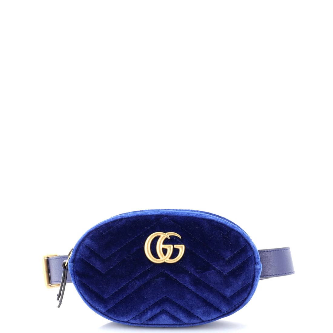 Gucci Matelasse Velvet Belt Marmont GG Bag: Gucci Matelasse Velvet Belt Marmont GG Bag The Gucci Matelasse Velvet Belt Marmont GG Bag boasts a striking blue velvet exterior, adorned with the iconic Marmont GG motif. This exquisite belt bag feat