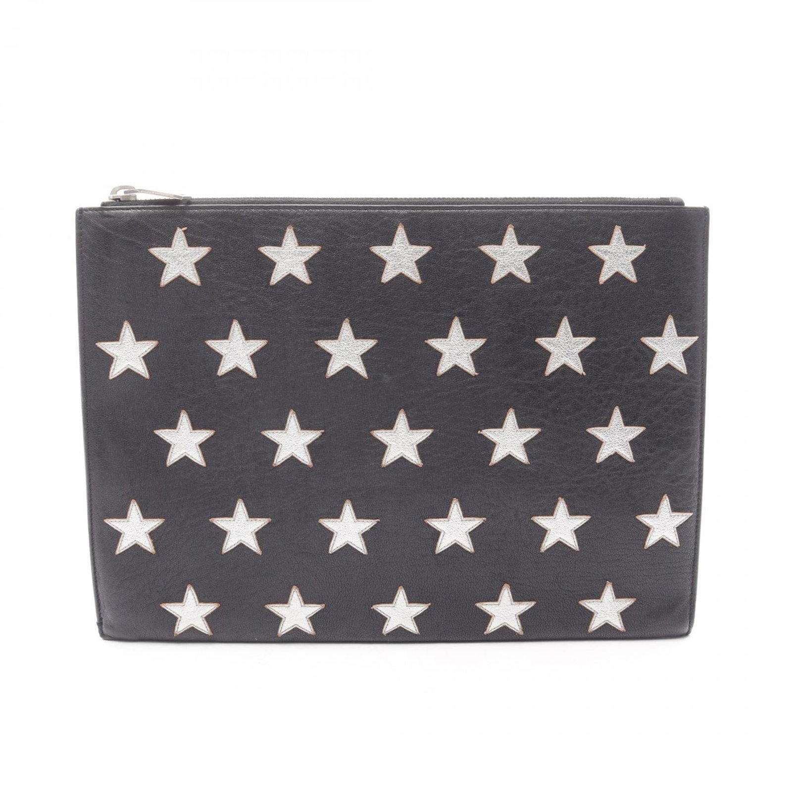 Saint Laurent Yves Clutch Leather Bag: Saint Laurent Yves Clutch Leather Bag The Saint Laurent Yves Clutch Leather Bag features sleek black leather and silver accents, showcasing a classic design with a modern twist. Measuring 20.5cm x