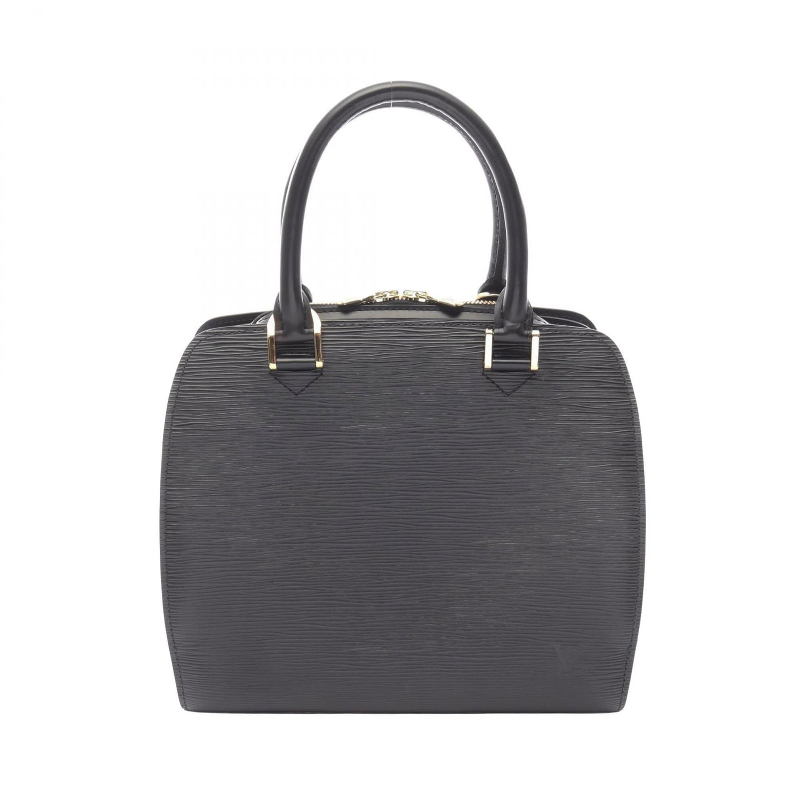 Louis Vuitton Handbag Leather: Louis Vuitton Handbag Leather Black Louis Vuitton Handbag Leather, measuring 22cm x 24cm x 11cm, offers sleek and sophisticated style. The leather material provides a premium feel and finish. This