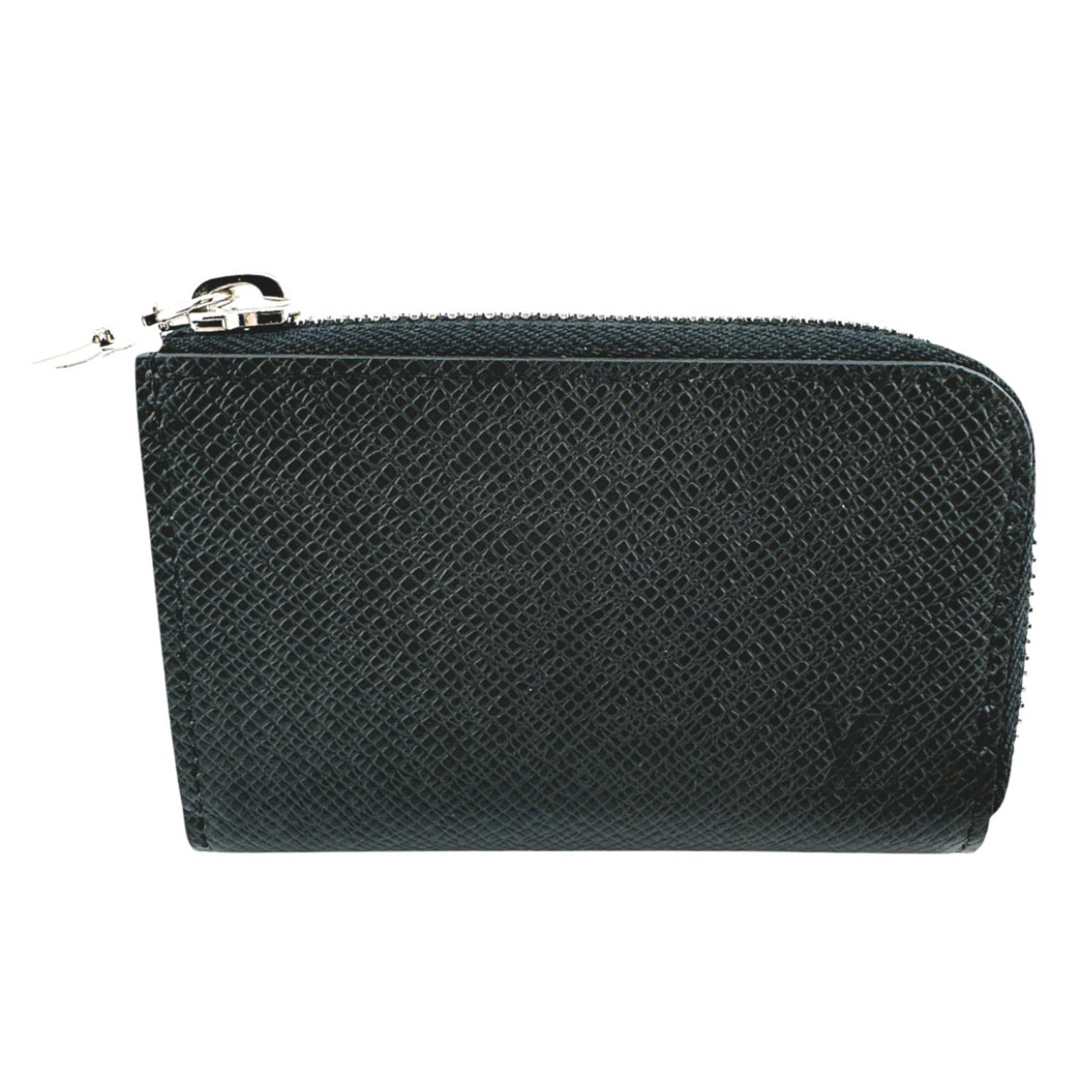 Louis Vuitton Coin Purse/ Coin Case Taiga Leather: Louis Vuitton Coin Purse/ Coin Case Taiga Leather Taiga Leather Coin Purse in Ardoise and Black, featuring a classic design with a zipper closure. Made from high-quality Taiga leather, this coin case