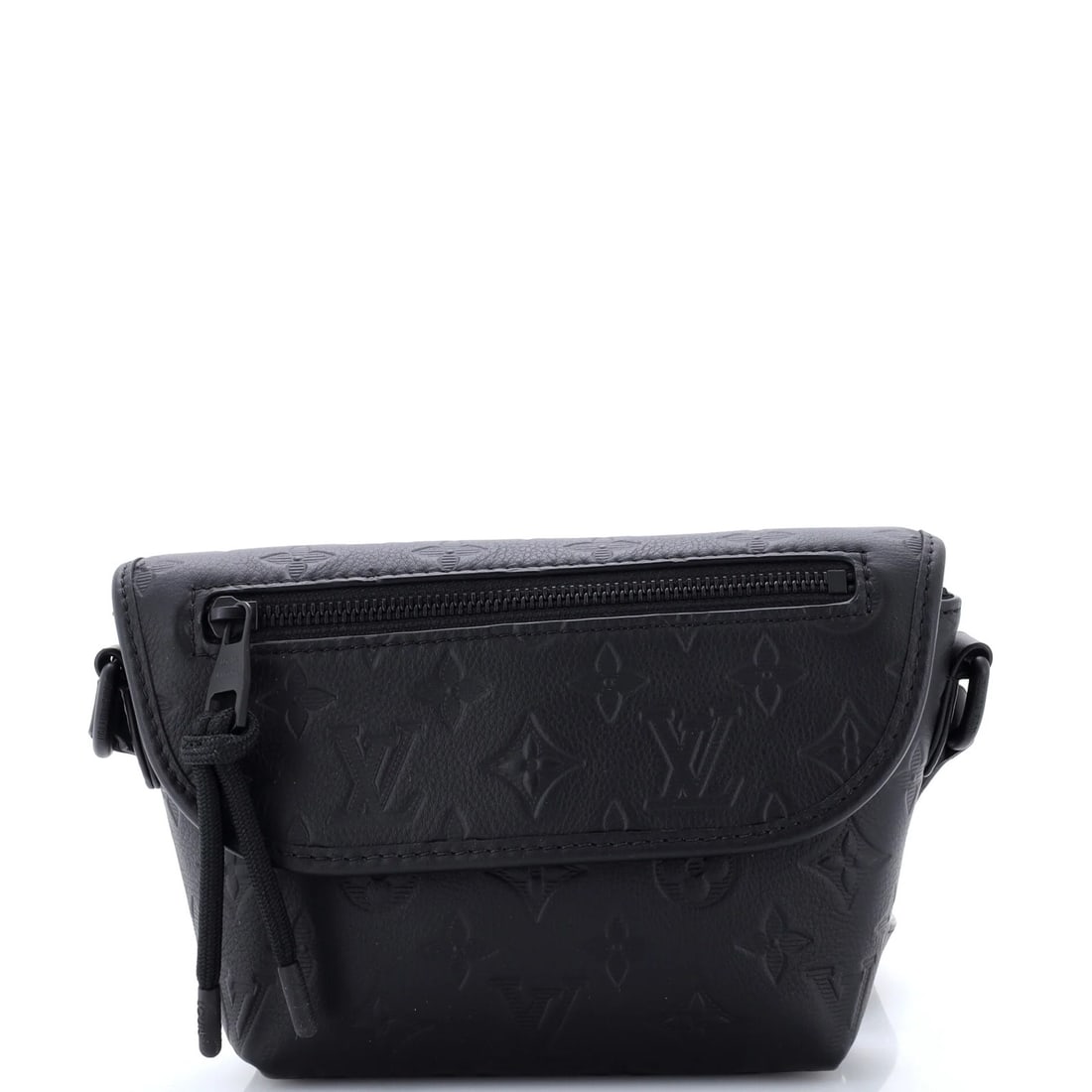 Leather wallet wearable monogram shadow pulse Louis Vuitton: Leather wallet wearable monogram shadow pulse Louis Vuitton Black leather exterior, minor creases on handles/straps, and black hardware with matte finish characterize this Louis Vuitton Pulse Wearable