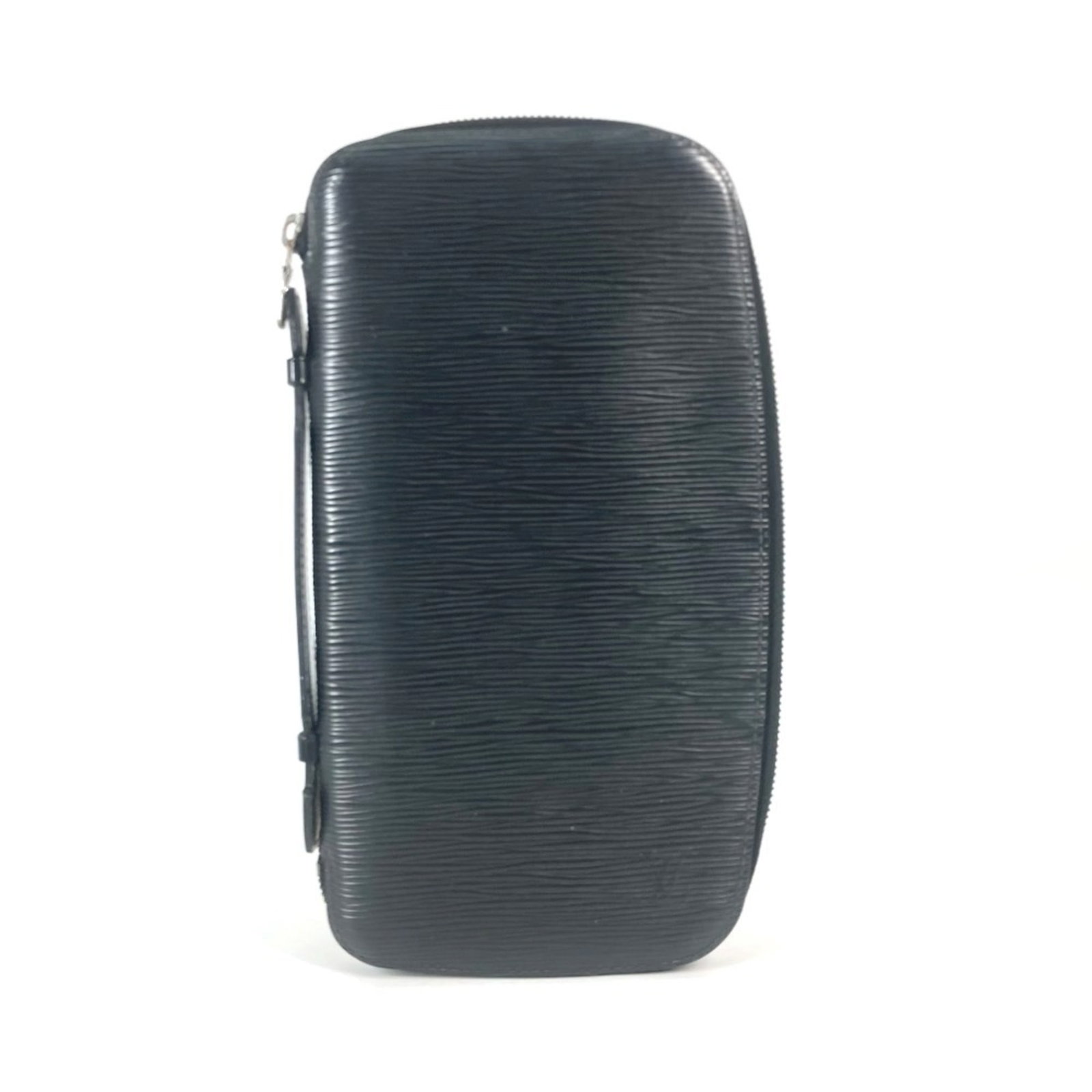 Louis Vuitton Clutch Bag Handbag Epi Leather: Louis Vuitton Clutch Bag Handbag Epi Leather Black Epi leather clutch bag from Louis Vuitton, measuring 14.5cm x 26.5cm / 5.7'' x 10.43''. This classic design showcases the iconic monogram pattern