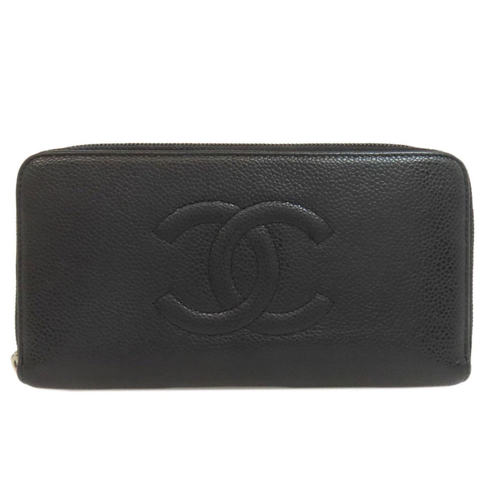 Chanel Long Wallet (Bi-Fold) Leather: Chanel Long Wallet (Bi-Fold) Leather Black Calfskin Leather Bi-Fold Wallet from Chanel, featuring a classic design with clean lines and elegant proportions. Measuring 11cm x 20cm x 2cm, it includes a