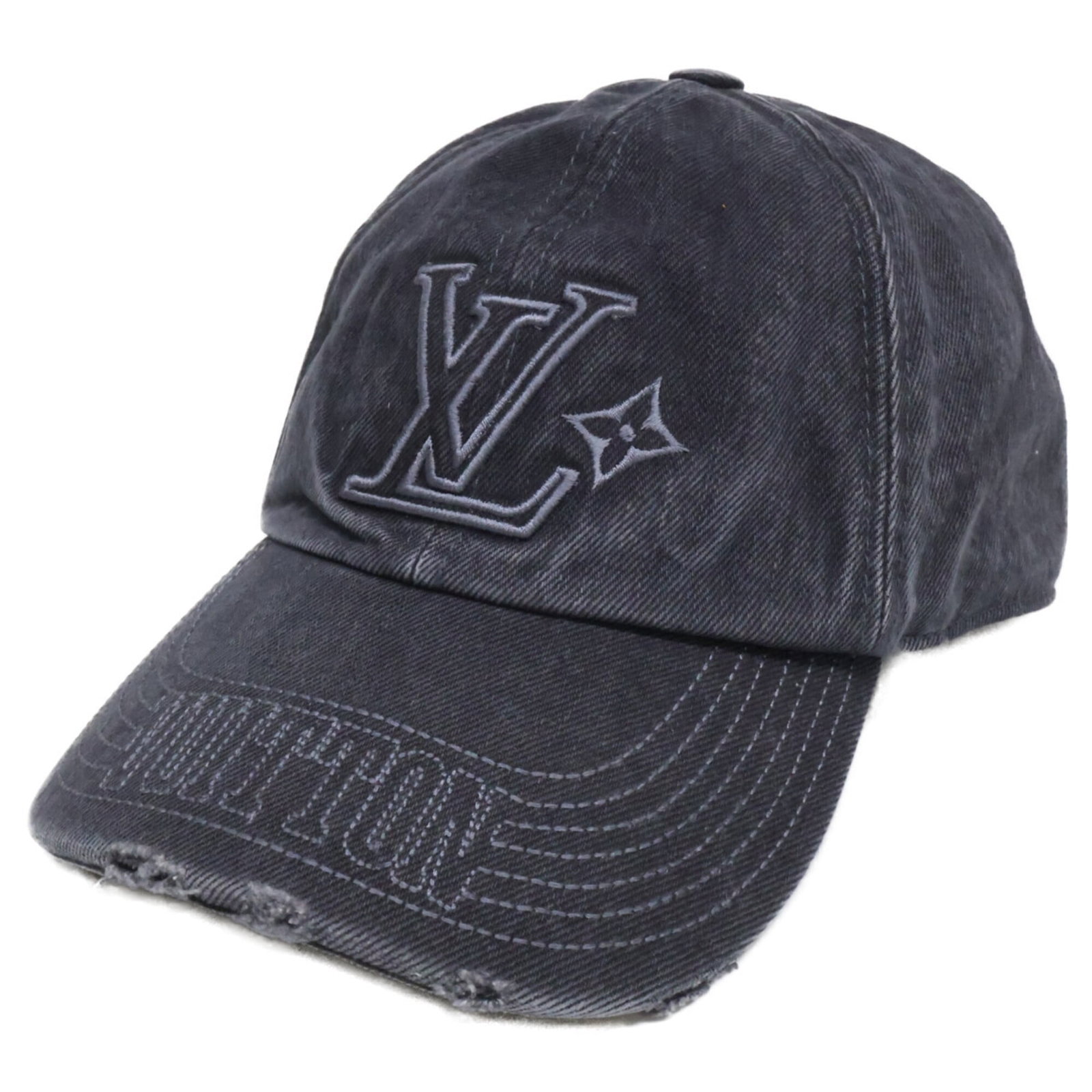 Cotton cap by Louis Vuitton: Cotton cap by Louis Vuitton Black cotton cap with a classic design from Louis Vuitton, featuring a timeless silhouette and a 59cm circumference. Made from high-quality cotton material, this cap is