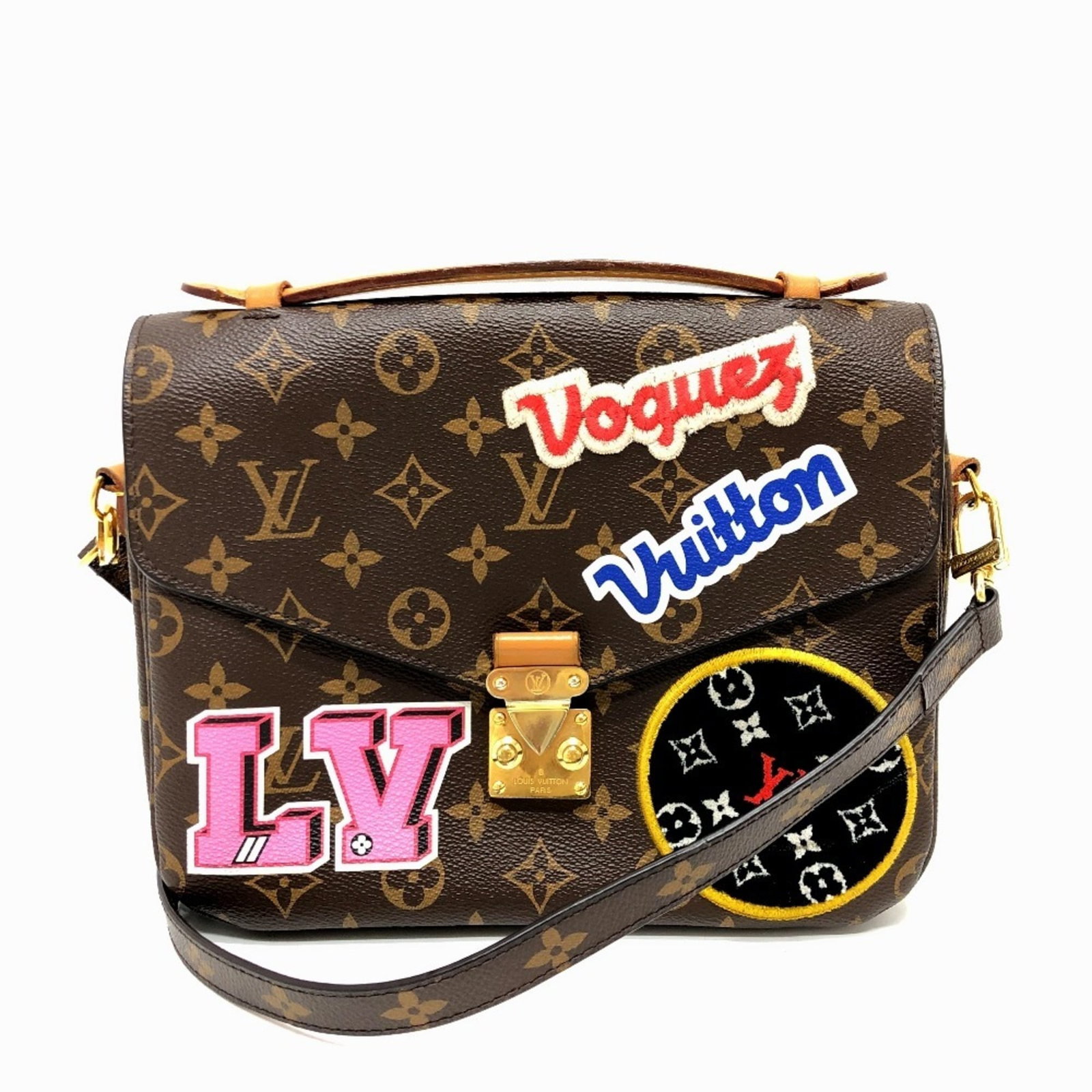 Louis Vuitton Handbag Monogram: Louis Vuitton Handbag Monogram Monogrammed luxury at its finest, this Louis Vuitton handbag boasts the iconic multi-color Monogram pattern in rich brown and Galle hues. With a sturdy push lock outer p