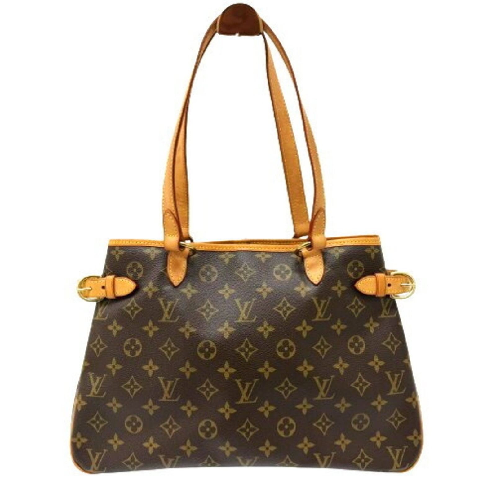 Shoulder bag coated canvas by Louis Vuitton: Shoulder bag coated canvas by Louis Vuitton Coated canvas by Louis Vuitton, featuring the iconic Monogram pattern in a rich brown color. This shoulder bag measures 24cm x 36cm x 13cm and boasts a