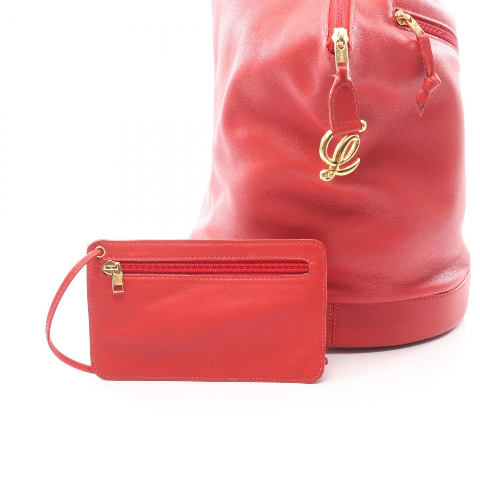 Backpack Handbag Leather Pouch Loewe - 5