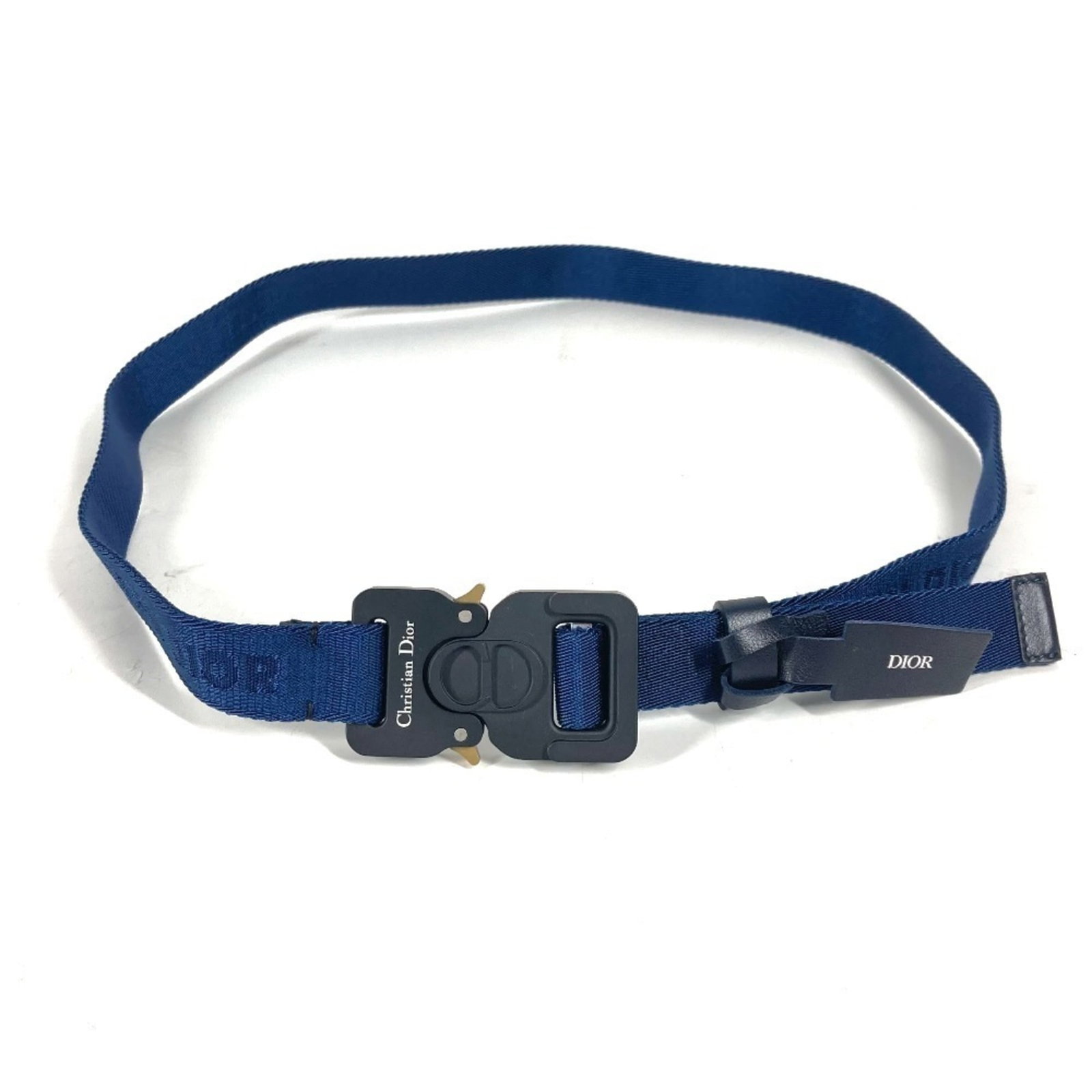 Standard Belt by Christian Dior: Standard Belt by Christian Dior Navy canvas standard belt by Christian Dior, measuring 91cm in length. This classic design features a simple yet timeless silhouette, perfect for everyday wear. Made