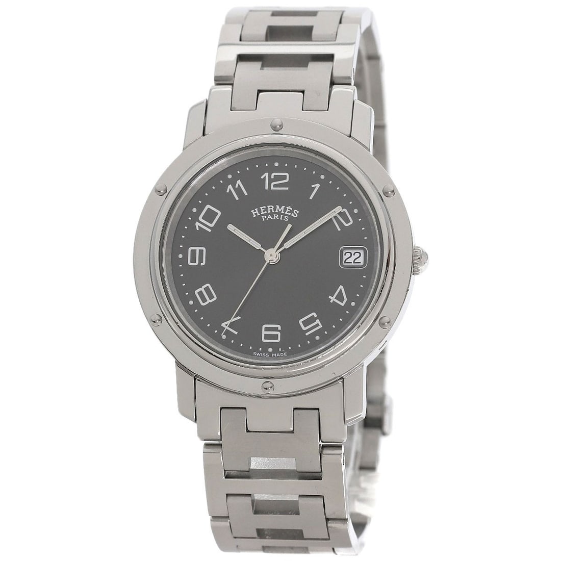 Hermes Clipper Watches Cl6.710 Stainless Steel/ Stainless Steel: Hermes Clipper Watches Cl6.710 Stainless Steel/ Stainless Steel Stainless steel construction provides durability, while the silver finish adds a touch of elegance. This quartz watch features an analog