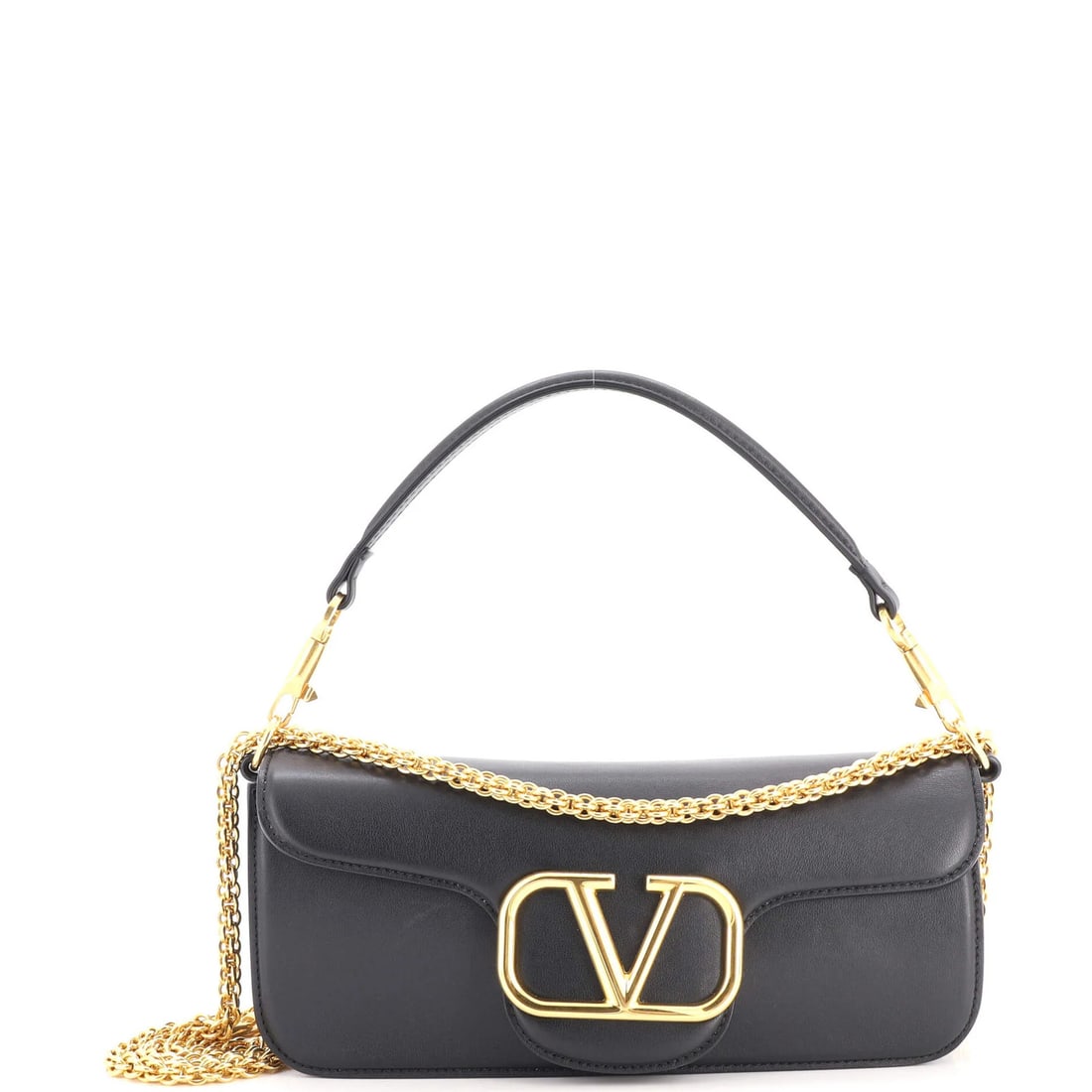 Valentino Garavani VLogo Loco Flap Shoulder Bag Leather Medium (1 of 6)