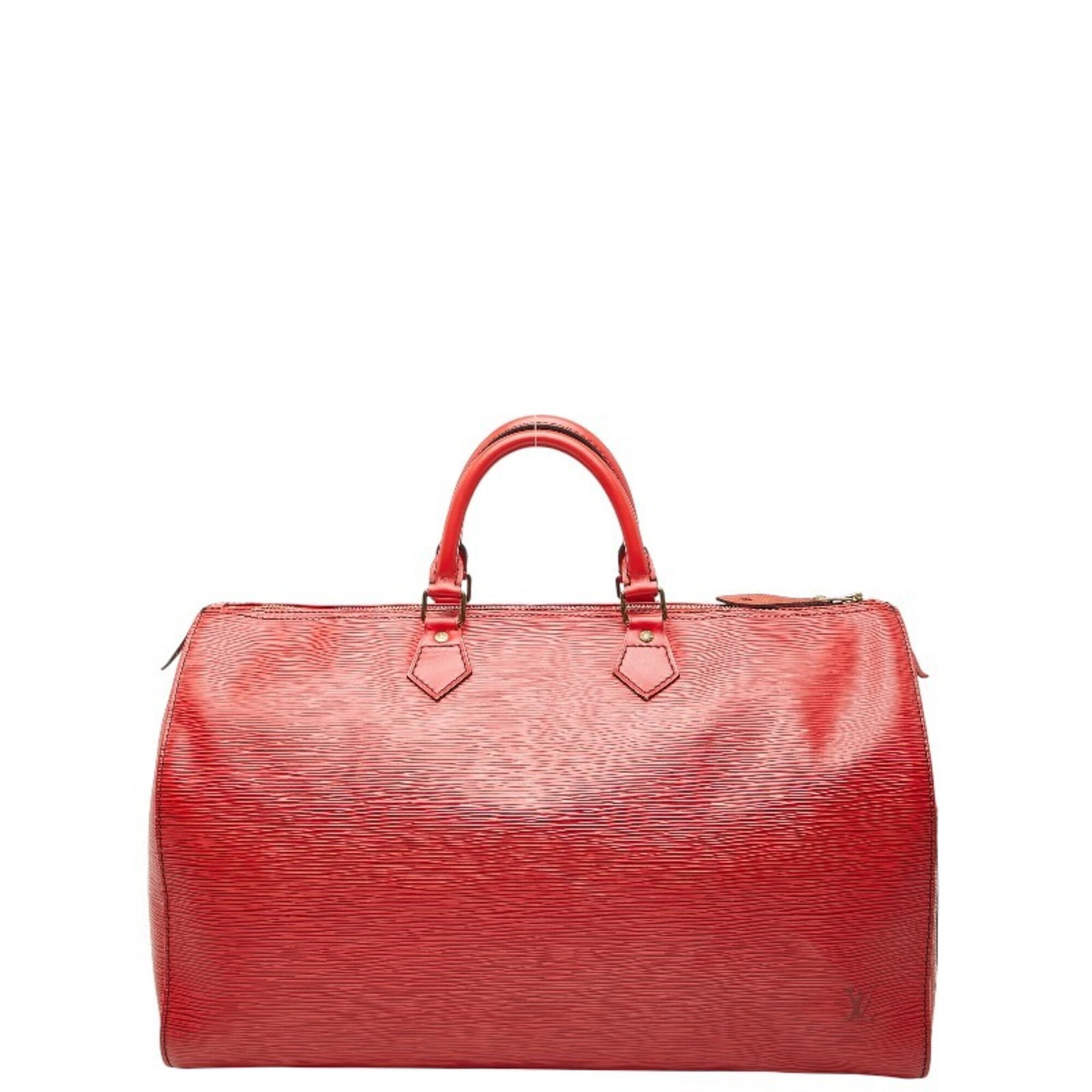 Louis Vuitton Boston Handbag Leather: Louis Vuitton Boston Handbag Leather Castilian red leather wraps around the classic Louis Vuitton Boston bag design, creating a timeless and sophisticated look. Measuring 25.5cm x 42.5cm x 20cm, this