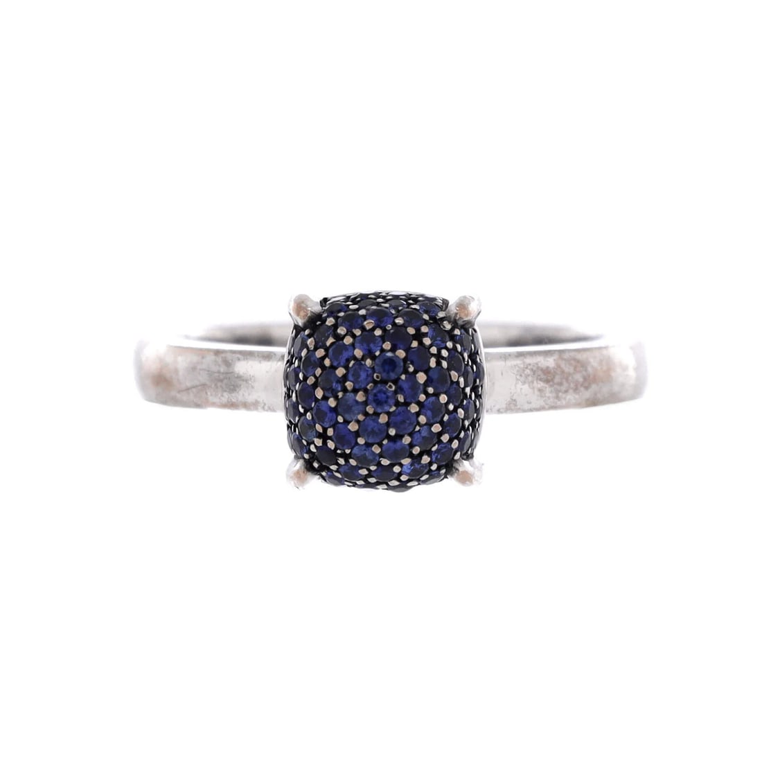 Tiffany & Co. Paloma Picasso Sugar Stacks Ring 18K White Gold with Sapphires 7mm: Tiffany & Co. Paloma Picasso Sugar Stacks Ring 18K White Gold with Sapphires 7mm 18K White Gold with Sapphire Blue. The Paloma Picasso Sugar Stacks Ring boasts an elegant design featuring sapphires in