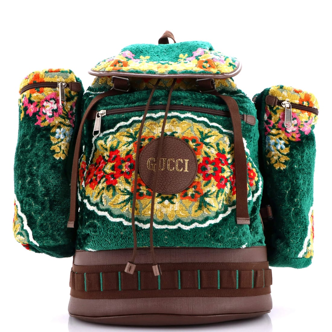 Gucci Multiple Pocket Backpack Floral Velvet Jacquard Large (1 of 6)