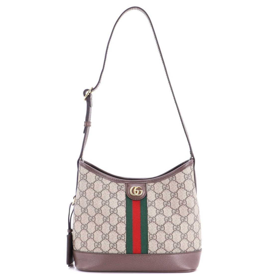 Gucci Open Bucket Bag Coated Canvas GG Small Leather With: Gucci Open Bucket Bag Coated Canvas GG Small Leather With The Gucci Open Bucket Bag Coated Canvas GG Small Leather features a classic design with a canvas-coated leather exterior in brown, complemente