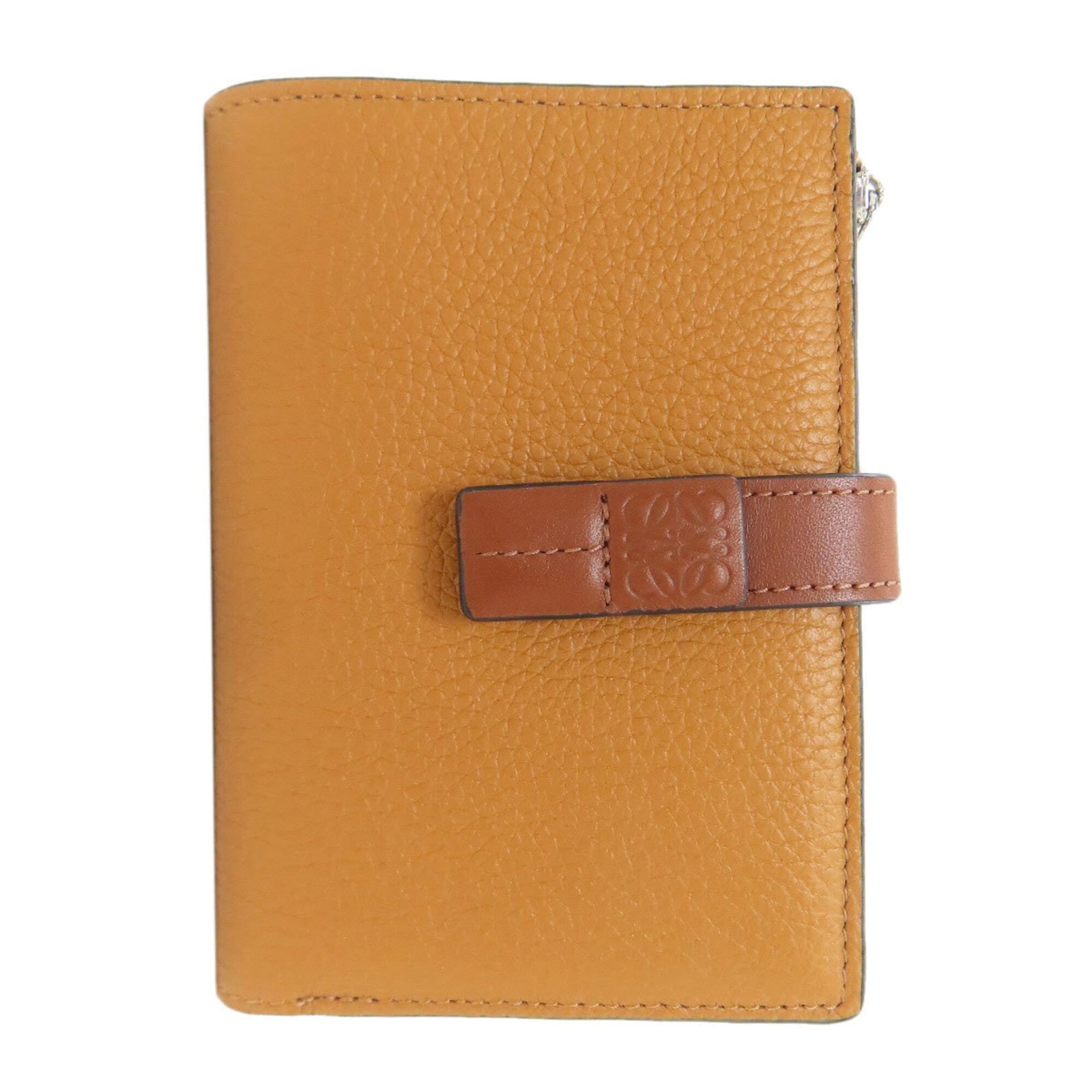 Wallet Bi Fold Leather Loewe: Wallet Bi Fold Leather Loewe Brown Leather Bi-Fold Wallet from Loewe, measuring 12cm x 9cm x 2cm. This bi-fold wallet features high-quality leather construction and a classic design that makes it a ti