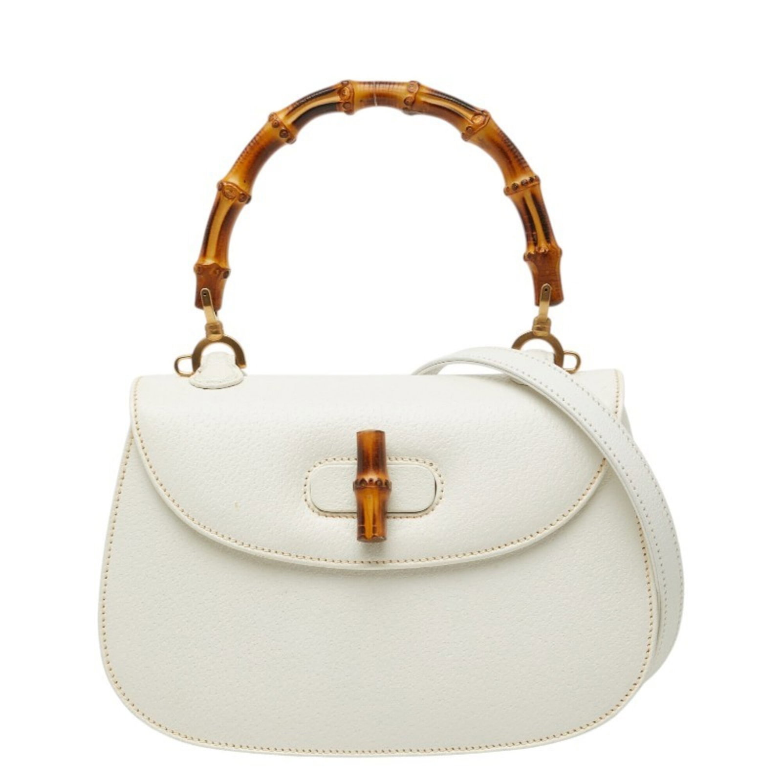 Gucci Handbag Shoulder Bag Leather: Gucci Handbag Shoulder Bag Leather White Gucci leather shoulder bag with classic design and clean lines. Measuring 15cm x 22cm x 6.5cm, it features a timeless style that suits everyday use. Made from 