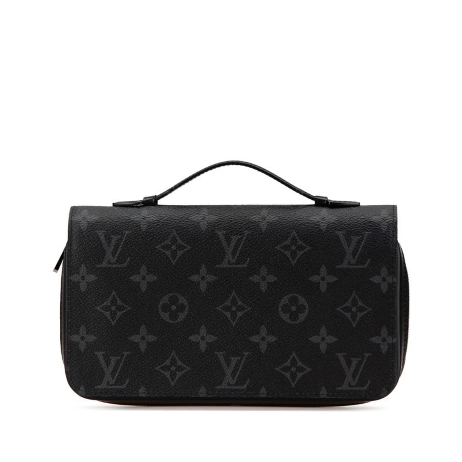 PVC Leather Bi Fold Long Wallet Louis Vuitton: PVC Leather Bi Fold Long Wallet Louis Vuitton PVC Leather Bi Fold Long Wallet Louis Vuitton - A sleek and modern design, this bi-fold wallet features a striking black color and durable PVC leather