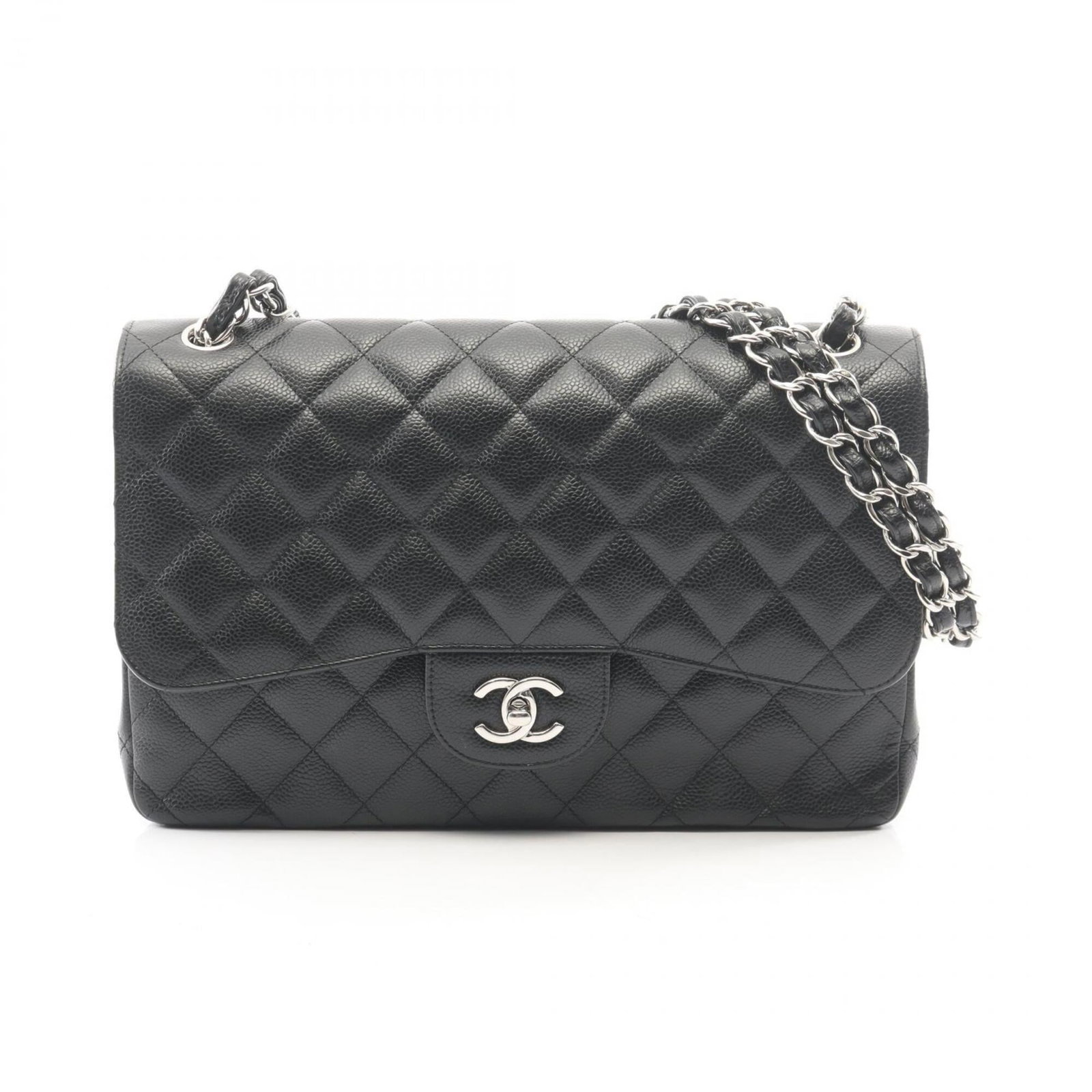Calfskin handbag bag shoulder Chanel: Calfskin handbag bag shoulder Chanel Calfskin handbag bag shoulder Chanel - A sleek and sophisticated black leather shoulder bag made from high-quality grained calfskin, featuring silver hardware for