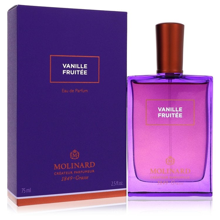 Molinard Vanille Fruitee by Molinard Eau De Parfum Spray (Unisex) 2.5 oz: Molinard Vanille Fruitee by Molinard Eau De Parfum Spray (Unisex) 2.5 oz The Molinard Vanille Fruitee by Molinard Eau De Parfum Spray offers a sweet and inviting scent, with yummy notes that start off
