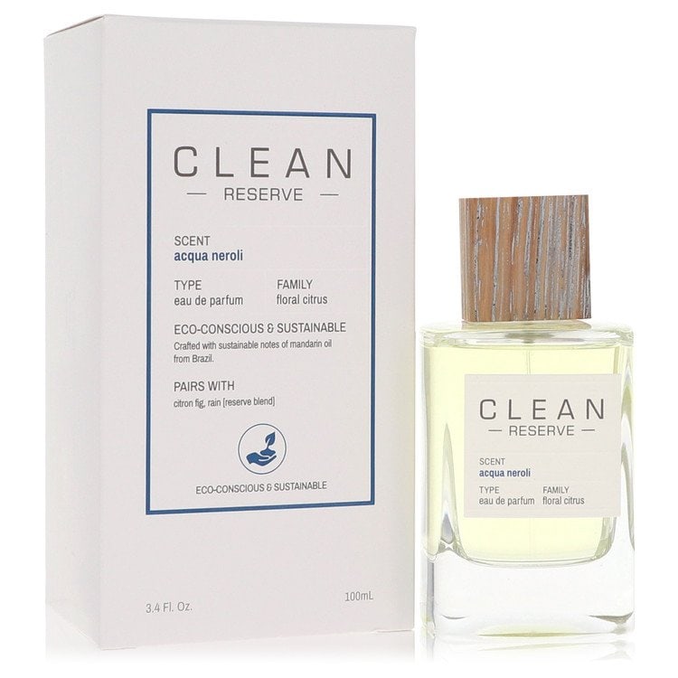 Clean Reserve Acqua Neroli by Clean Eau De Parfum Spray 3.4 oz: Clean Reserve Acqua Neroli by Clean Eau De Parfum Spray 3.4 oz Clean Reserve Acqua Neroli by Clean Eau De Parfum Spray 3.4 oz is a floral fragrance launched in 2018, featuring a bright and citrusy