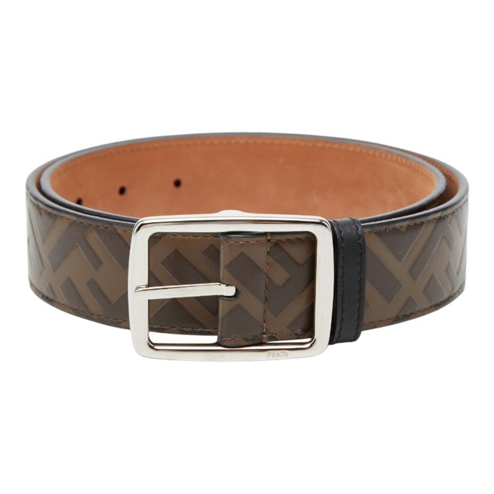 Fendi Standard Belt: Fendi Standard Belt Brown leather Fendi standard belt with adjustable length, available in sizes 29.13'' - 33.07''. Made from high-quality material, this classic design features a timeless style that 