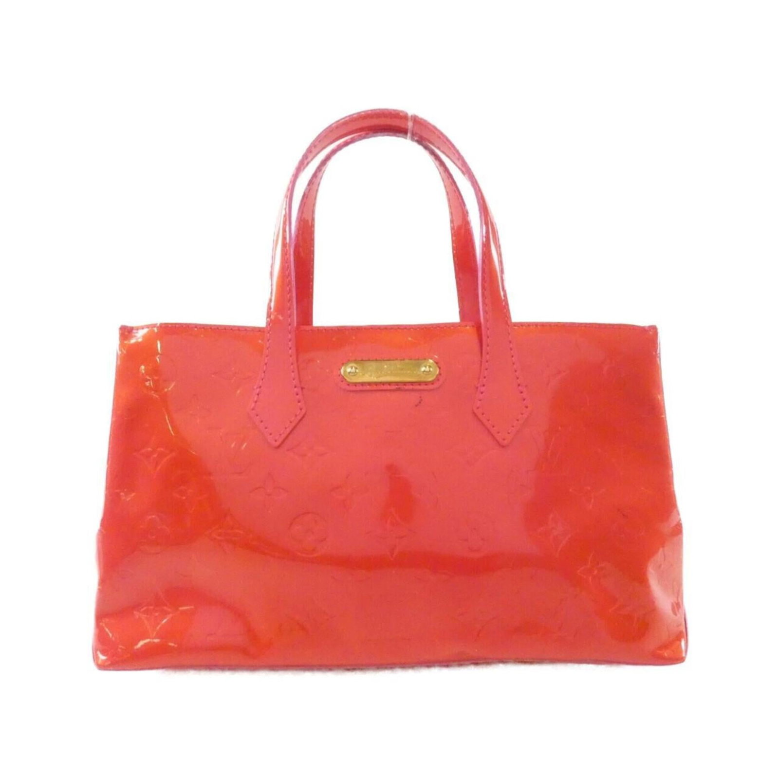 Handbag Vernis Louis Vuitton: Handbag Vernis Louis Vuitton The Louis Vuitton Vernis handbag boasts a striking rose pop color and sleek design, making it a stylish addition to any wardrobe. Measuring 18cm x 30cm x 11cm, this
