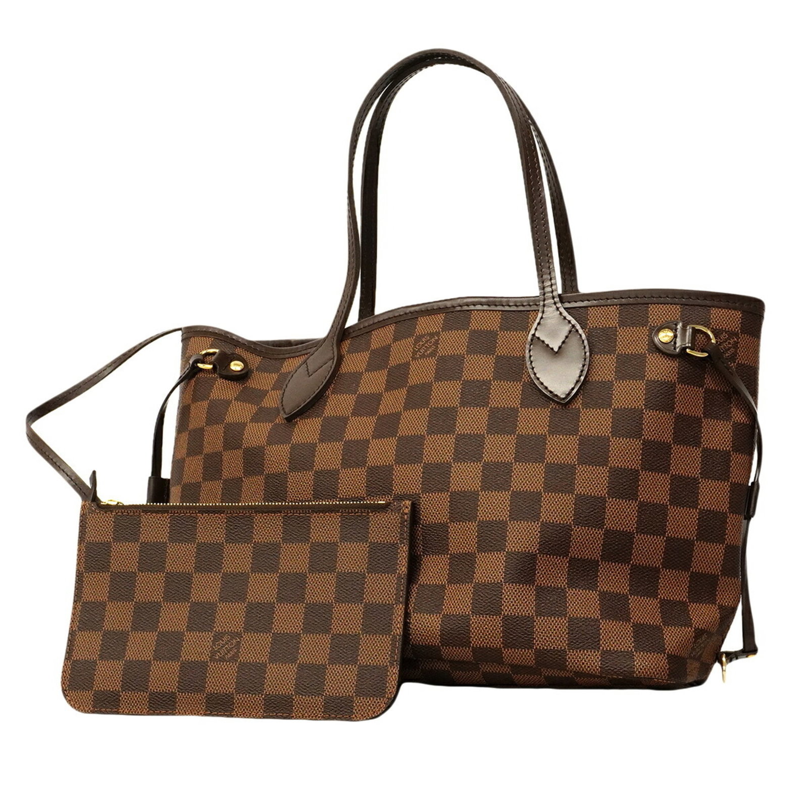 Louis Vuitton Tote Bag: Louis Vuitton Tote Bag Louis Vuitton's Ebene Tote Bag boasts its signature monogram pattern and classic design, making it a timeless addition to any woman's wardrobe. Measuring 22cm x 28cm x 13cm, thi