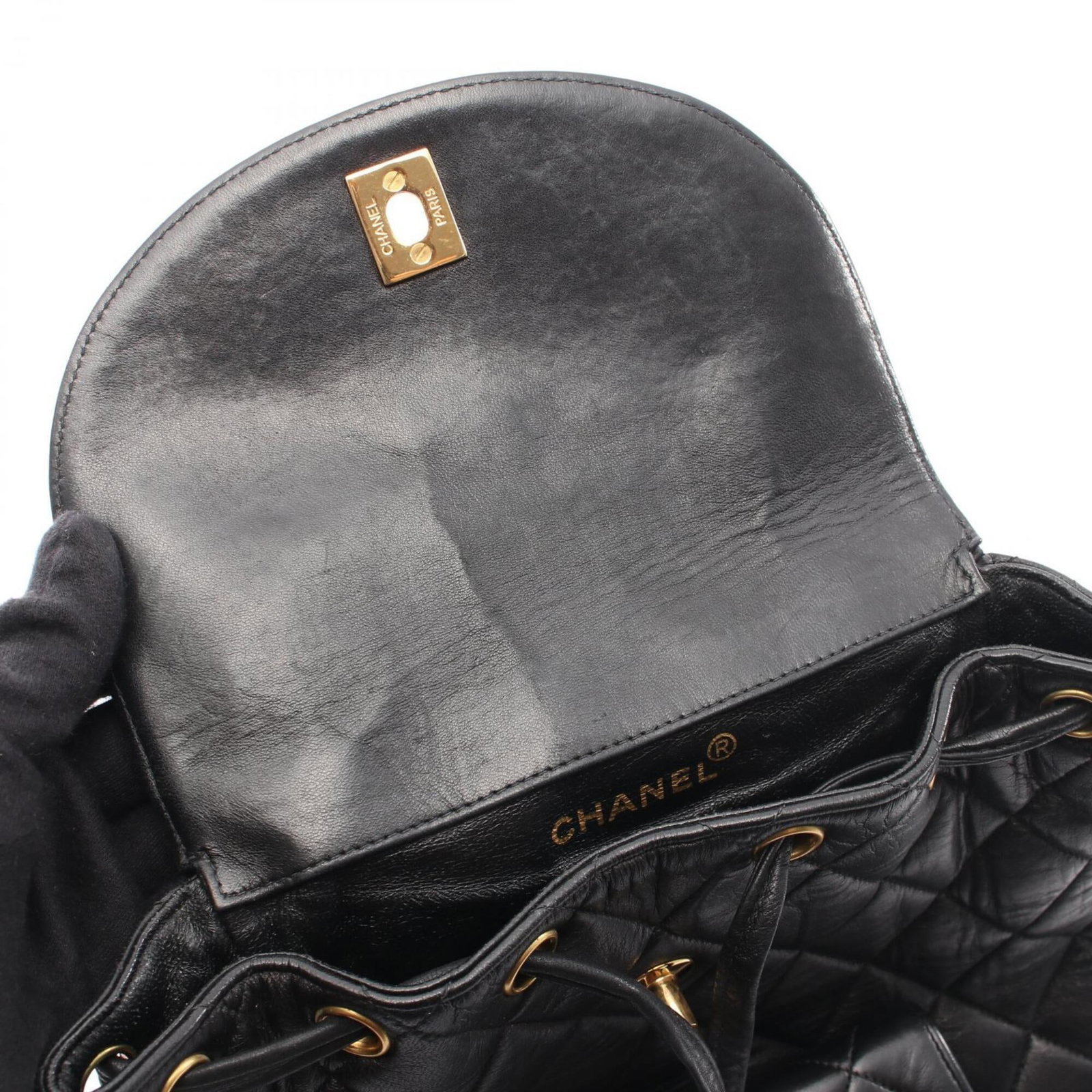 Chanel leather backpack - 12