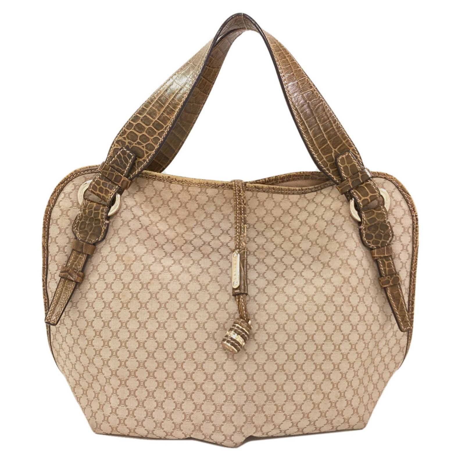 Canvas tote bag by Celine: Canvas tote bag by Celine Canvas tote bag by Celine, made from high-quality canvas material in a classic beige color. Measuring 28cm x 26cm x 16cm, this stylish tote features a timeless design that wi