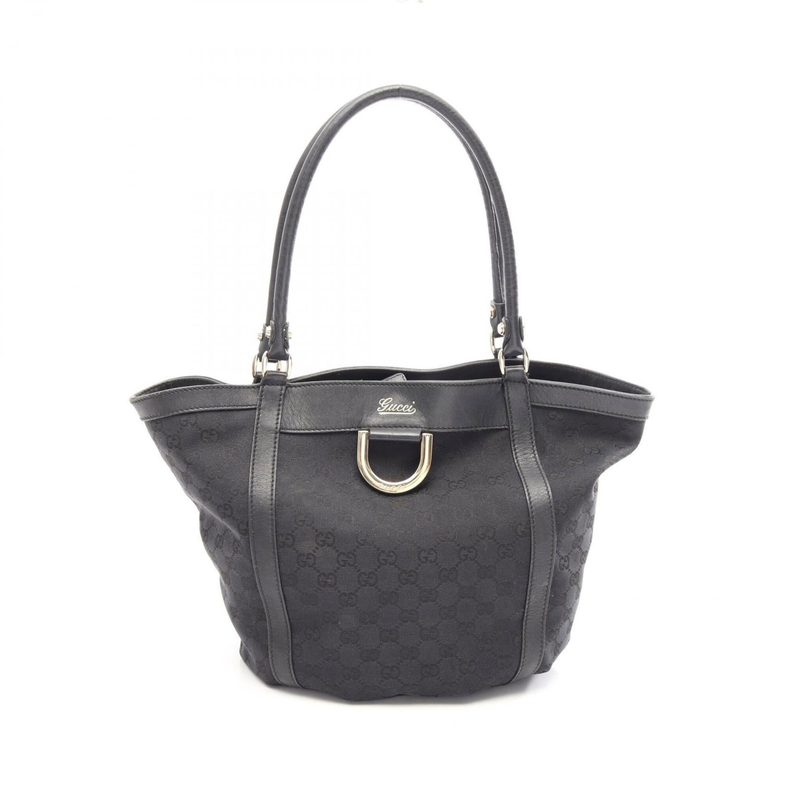 Canvas leather handbag tote gucci: Canvas leather handbag tote gucci Canvas leather handbag tote from Gucci, featuring a black canvas and leather construction. The bag measures 26cm x 23cm x 11cm and has a sleek, sophisticated design. 
