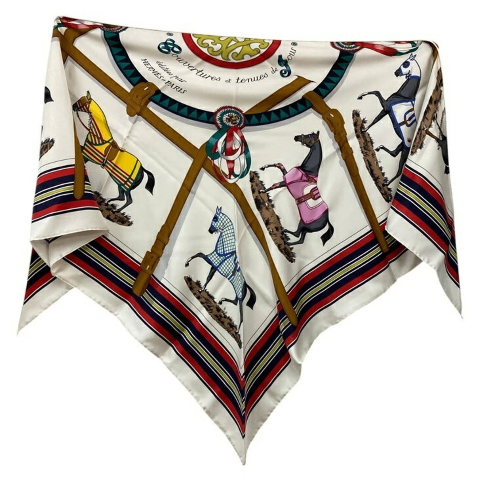 Silk Hermes Scarf 100%: Silk Hermes Scarf 100% Silk Hermes Scarf, 100% genuine, features a vibrant multi-color design. Made from high-quality silk, this scarf measures 1.04m x 2.06m, offering a unique and stylish addition to