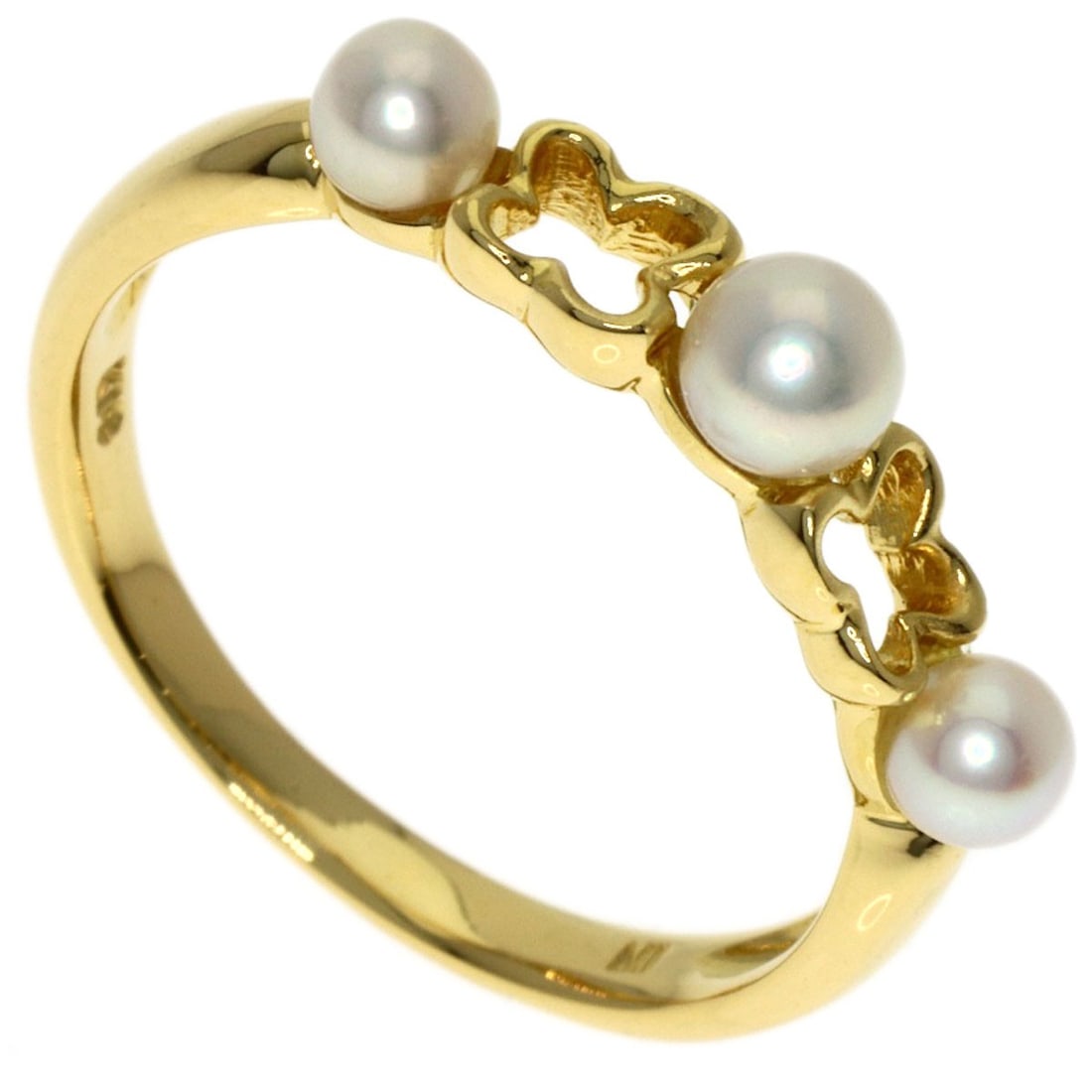 Yellow gold pearl ring k18 mikimoto: Yellow gold pearl ring k18 mikimoto K18 yellow gold Mikimoto pearl ring in a classic design, featuring a beautiful pearl as the main stone. This piece showcases exceptional craftsmanship and attention