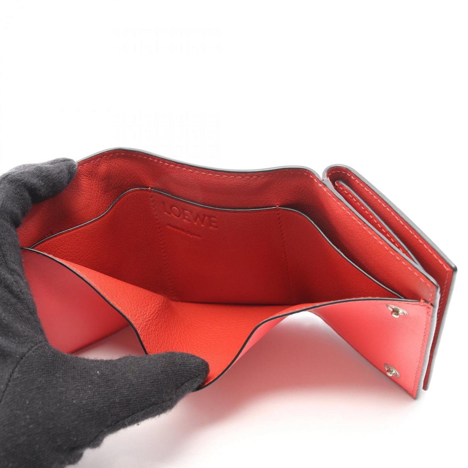 Long Leather Wallet Tri Fold - 7