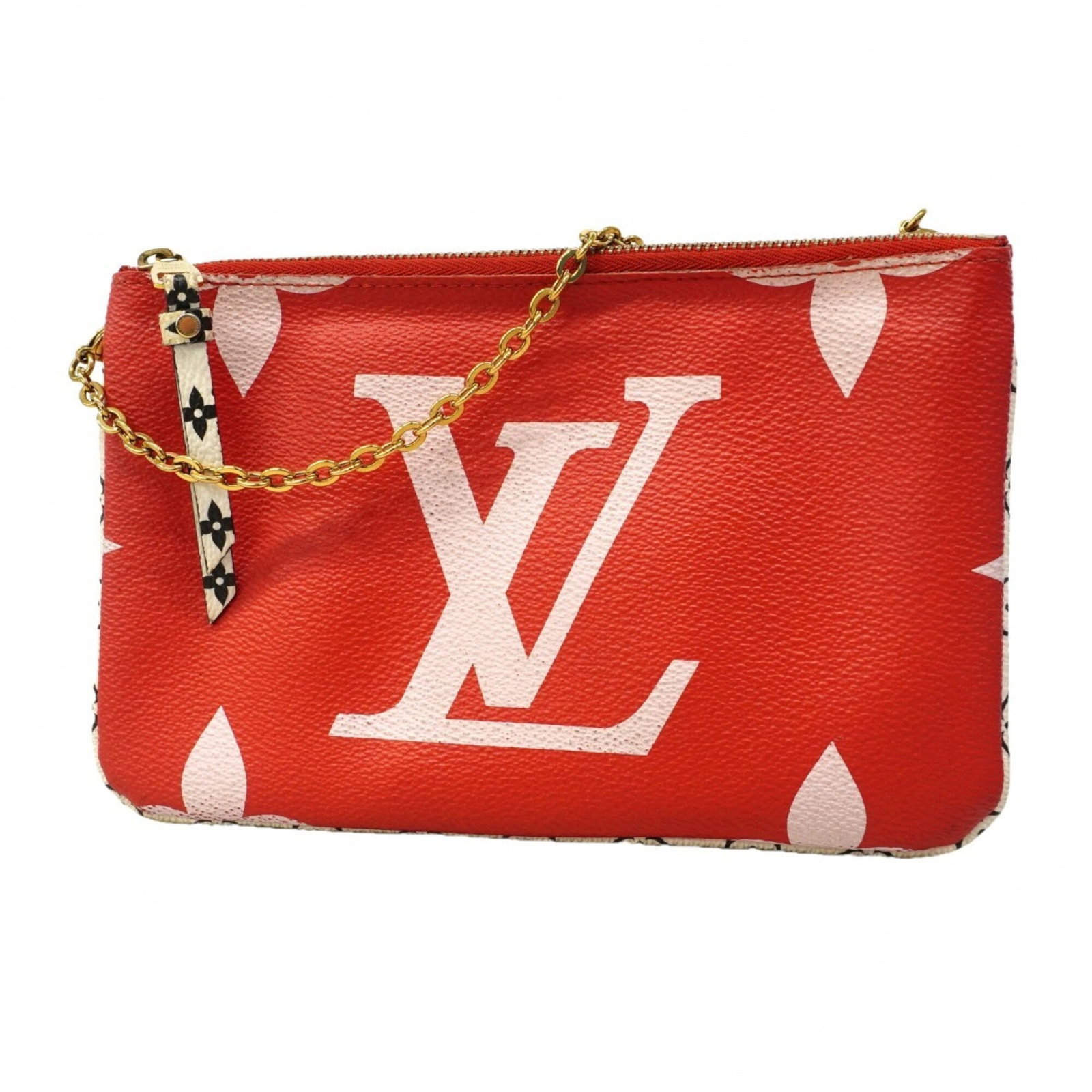 Shoulder bag from Louis Vuitton: Shoulder bag from Louis Vuitton Pink and Red Pink, Red color. This Louis Vuitton shoulder bag features a unique two-tone color scheme and measures 13cm x 21cm x 1.5cm. The M67561 model showcases the