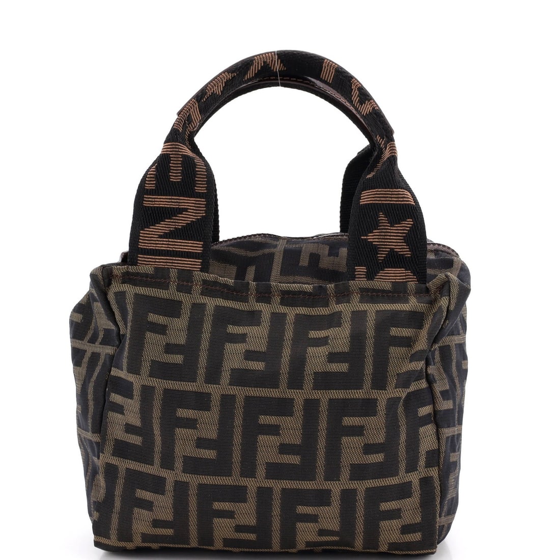 Fendi Vintage 1925 Cosmetic Tote Zucca Canvas Mini: Fendi Vintage 1925 Cosmetic Tote Zucca Canvas Mini This vintage Fendi Cosmetic Tote Zucca Canvas Mini from 1925 is a rare and stylish find. Made from high-quality canvas, its brown exterior features