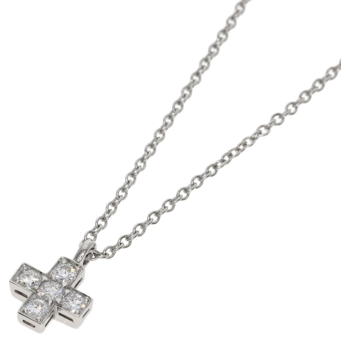 Tiffany&Co. Crucy Foam Diamond Necklace Platinum Pt950: Tiffany&Co. Crucy Foam Diamond Necklace Platinum Pt950 Platinum PT950 Tiffany&Co. necklace features a silver diamond centerpiece, showcasing the luxury brand's signature style. With its sleek design a