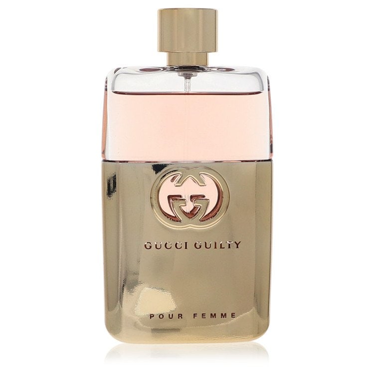 Gucci Guilty Pour Femme by Gucci Eau De Parfum Spray (Tester) 3 oz: Gucci Guilty Pour Femme by Gucci Eau De Parfum Spray (Tester) 3 oz Bergamot orange, pink pepper and mandora top notes create a mysterious, contemporary fragrance as an ode to modern femininity. Gucci 