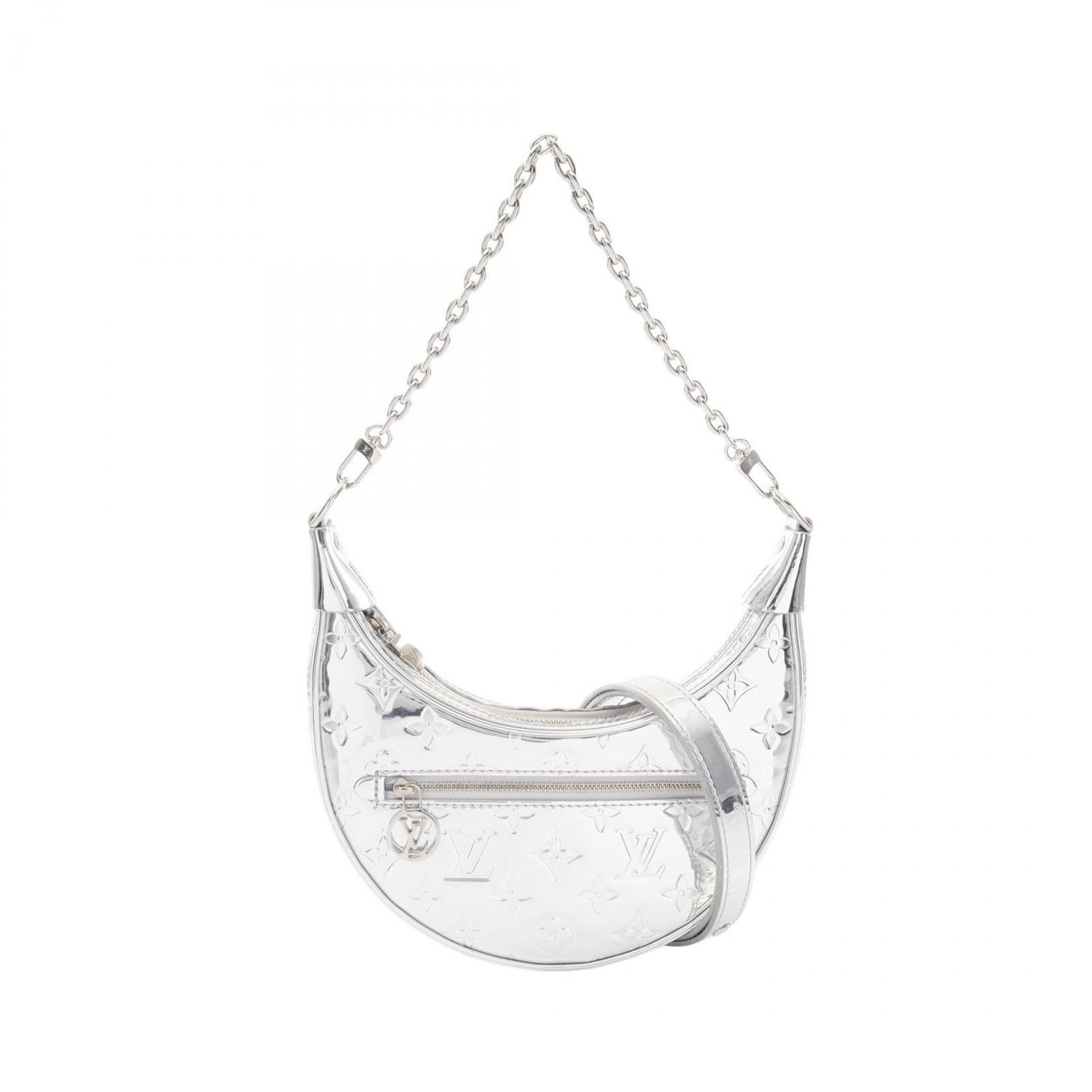 Louis Vuitton Handbag Shoulder Bag Pvc Coated Canvas: Louis Vuitton Handbag Shoulder Bag Pvc Coated Canvas Silver Louis Vuitton MPN M11833 PVC Coated Canvas Shoulder Bag, measuring 12cm x 23cm x 6cm. This stylish shoulder bag features a unique pvc