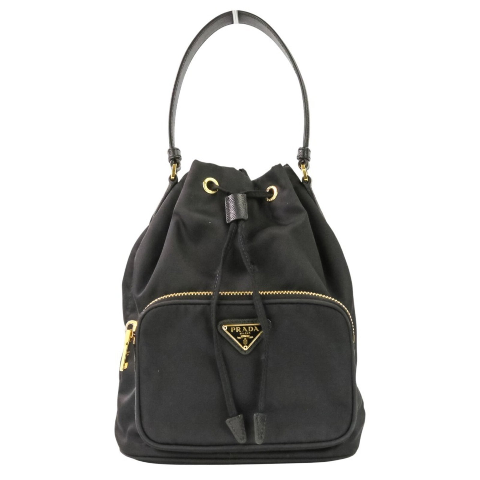 Prada Handbag Shoulder Bag Nylon: Prada Handbag Shoulder Bag Nylon Black Prada Nylon Shoulder Bag with Adjustable Strap Length. This black nylon shoulder bag from Prada features a sleek design and adjustable strap length, making it