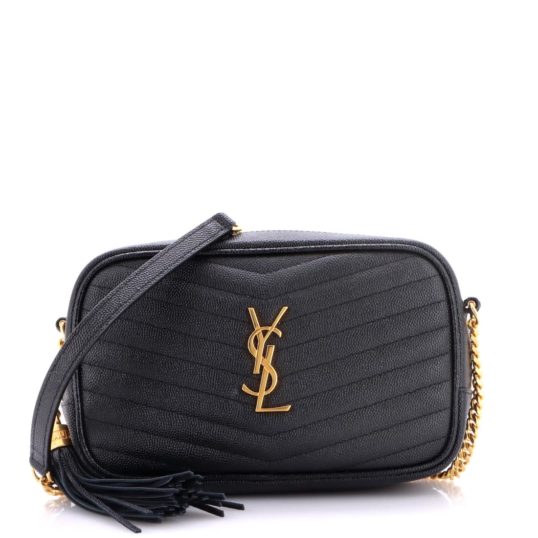 Lou Camera Bag Matelasse Chevron Leather Mini Saint: Lou Camera Bag Matelasse Chevron Leather Mini Saint The Saint Laurent Lou Camera Bag features a chic black exterior with intricate matelasse chevron leather detailing, adding a touch of sophisticated