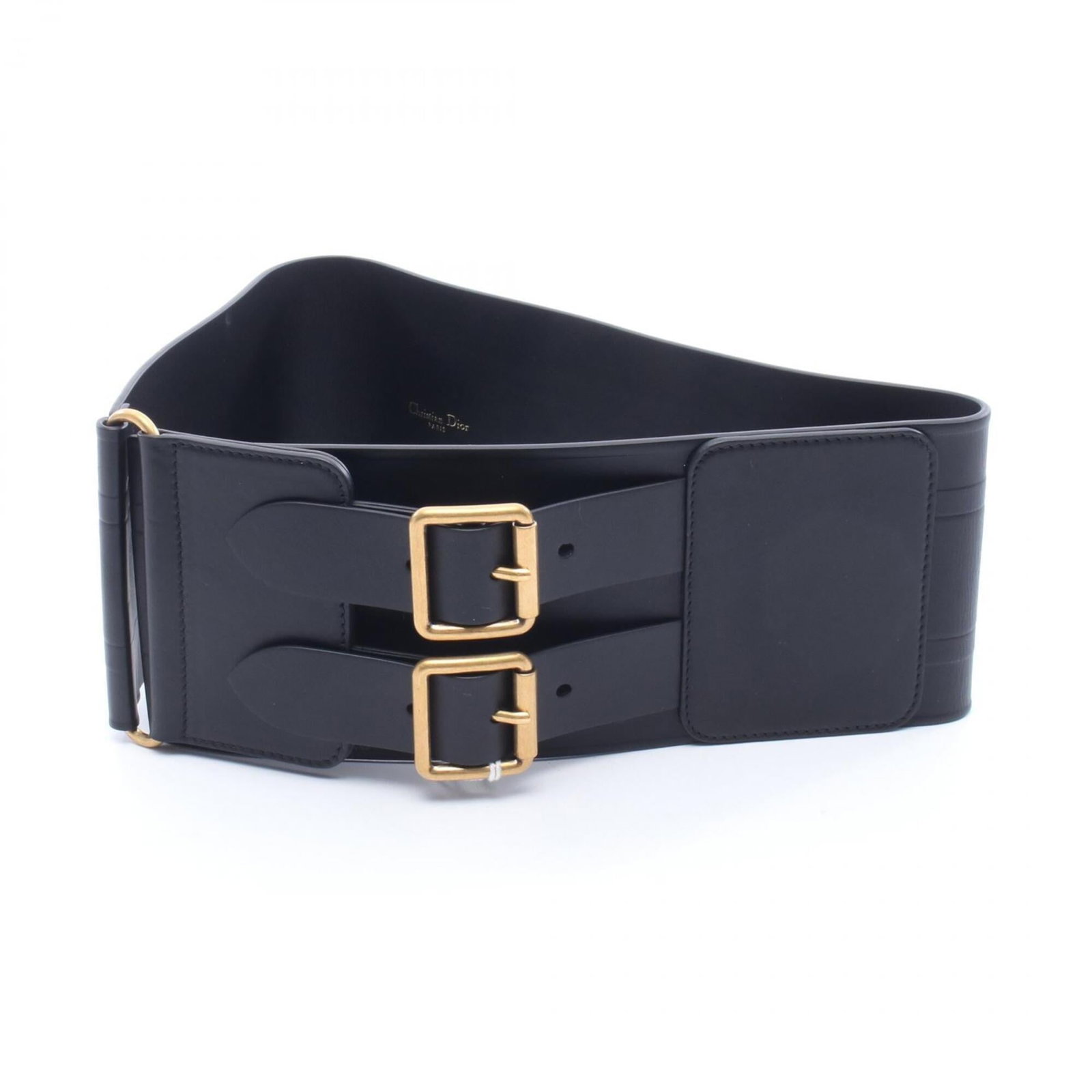 Standard Belt by Christian Dior: Standard Belt by Christian Dior Black leather standard belt from Christian Dior, available in lengths of 71cm-76cm. This classic design features high-quality materials and a timeless silhouette.