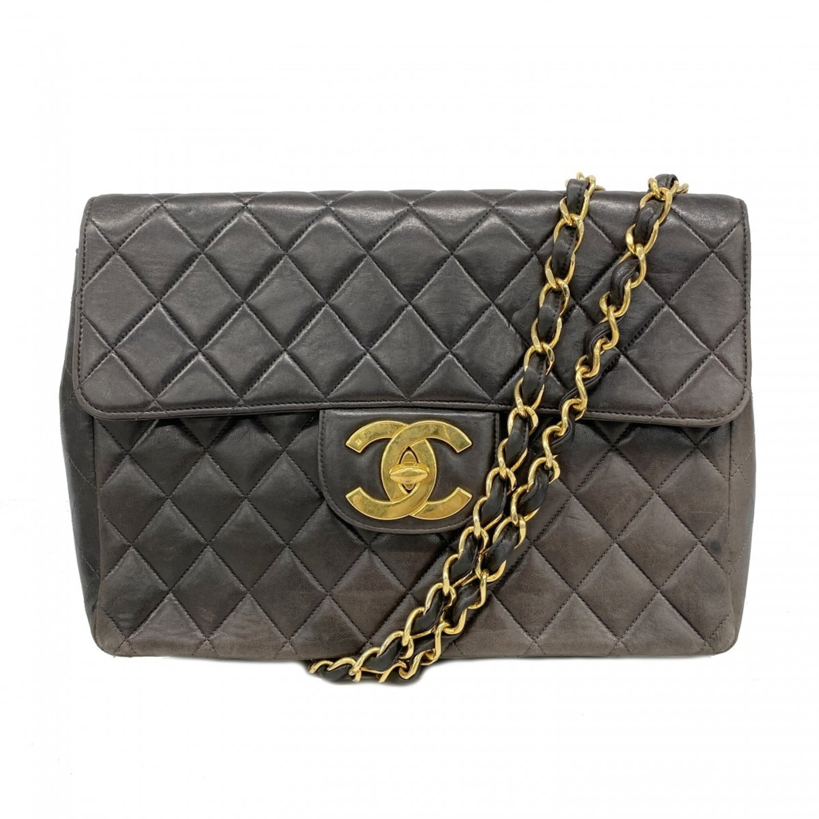Shoulder Bag Leather Chanel: Shoulder Bag Leather Chanel This luxurious black leather shoulder bag from Chanel features sleek gold hardware, showcasing the brand's signature style. Made from high-quality lambskin, the bag boasts