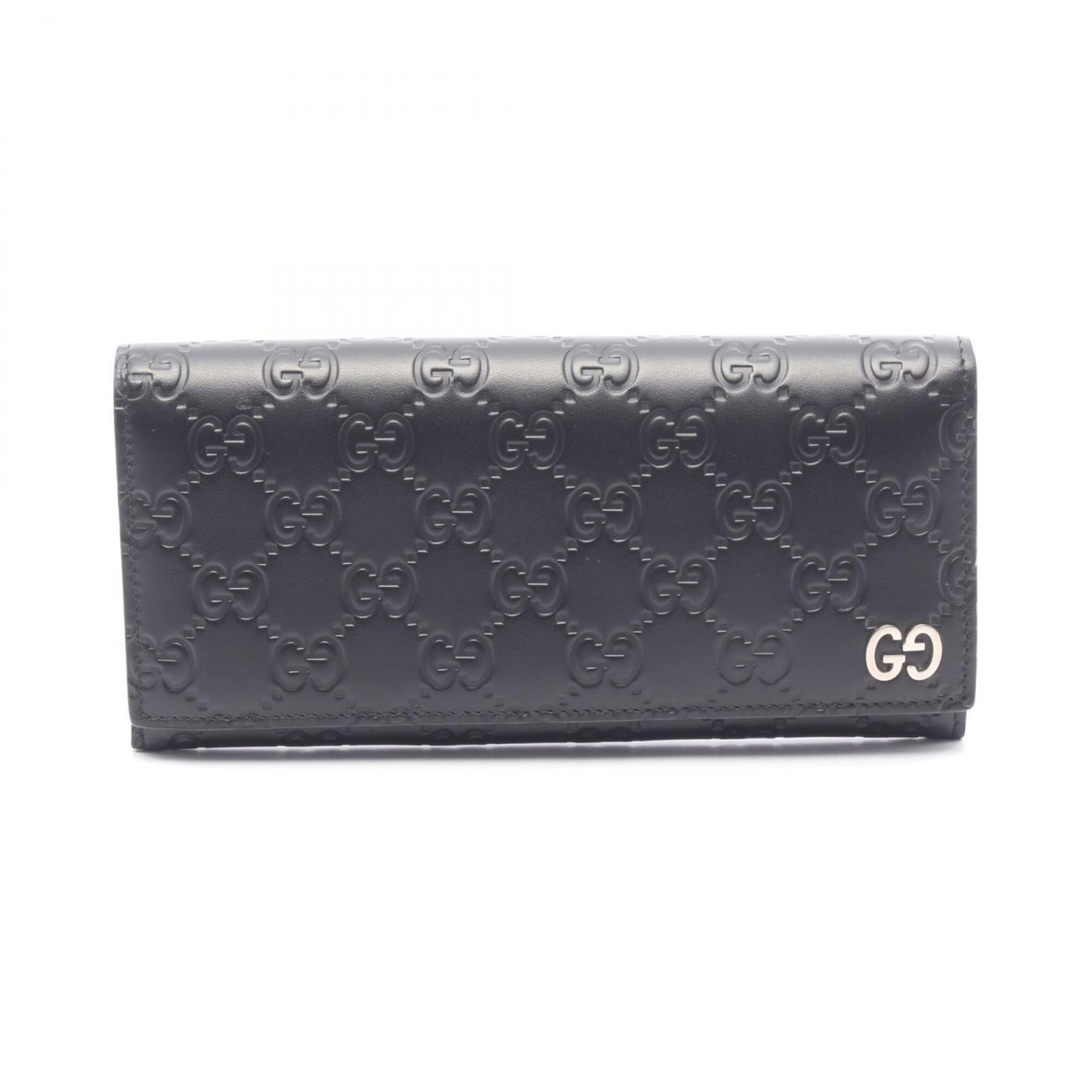 Gucci wallet leather bi fold: Gucci wallet leather bi fold Black leather bi-fold wallet from Gucci, measuring 10cm x 19cm x 2cm. This long wallet features high-quality leather construction and a sleek design. The signature on the 