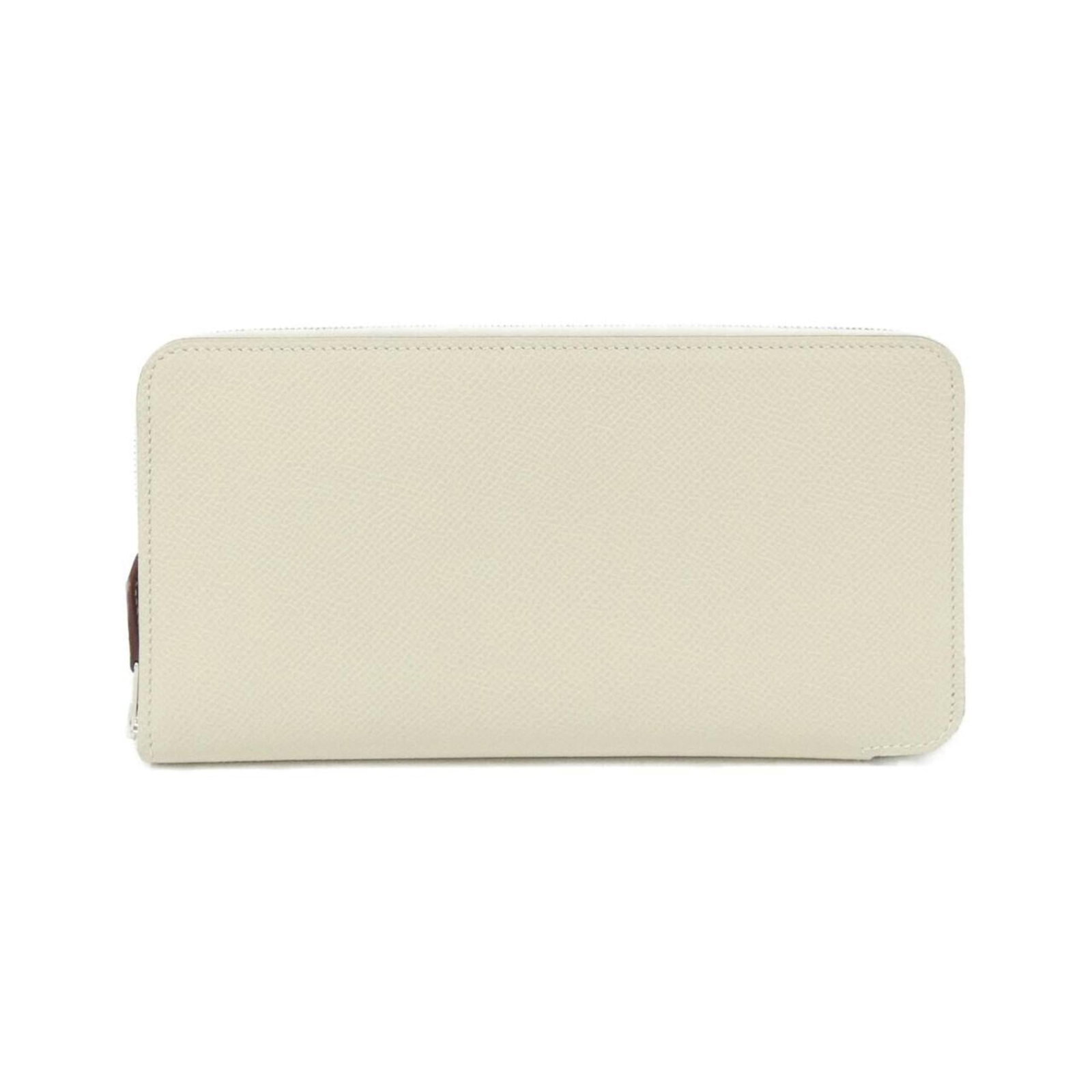 Hermes Long Wallet (Bi-Fold) Epsom Leather Silk: Hermes Long Wallet (Bi-Fold) Epsom Leather Silk Epsom leather and silk come together in this elegant bi-fold wallet from Hermes, featuring a sleek white design. With its compact size and refined