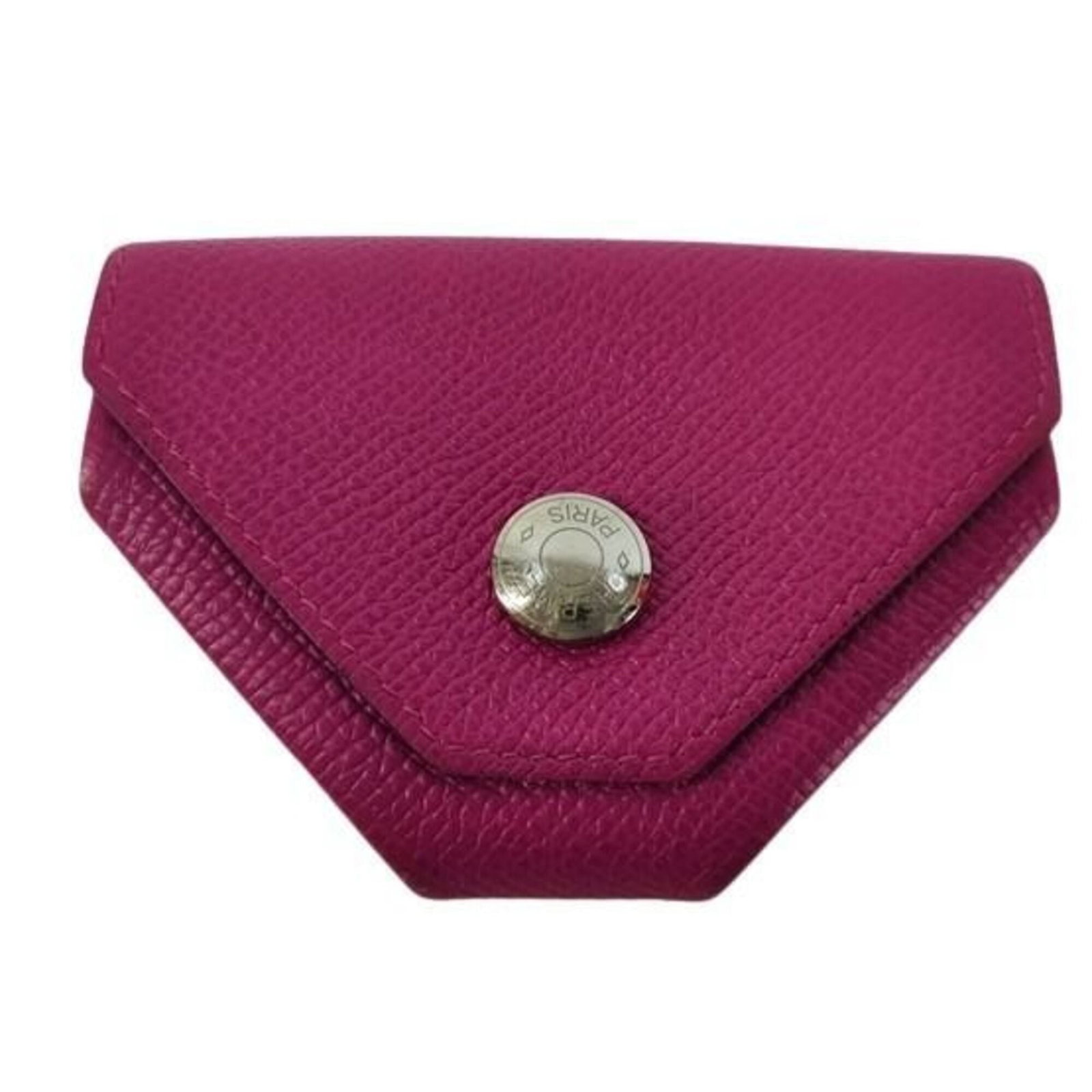Hermes Coin Purse/ Coin Case Epsom Leather: Hermes Coin Purse/ Coin Case Epsom Leather Epsom leather coin purse from Hermes, featuring a soft pink hue and sleek design. Made with high-quality Epsom leather, this compact case measures 6.4cm x