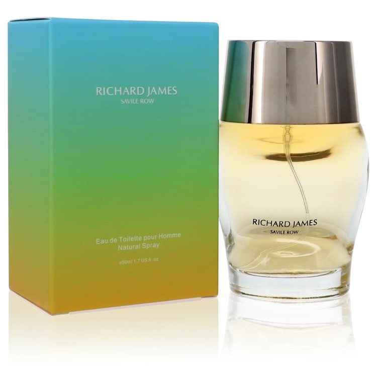 Richard James Savile Row by Richard James Eau De Toilette Spray 1.7 oz: Richard James Savile Row by Richard James Eau De Toilette Spray 1.7 oz Rosemary, green tea, ginger, basil, and bergamot open up Richard James Savile Row, a complex and nuanced fragrance with spicy,