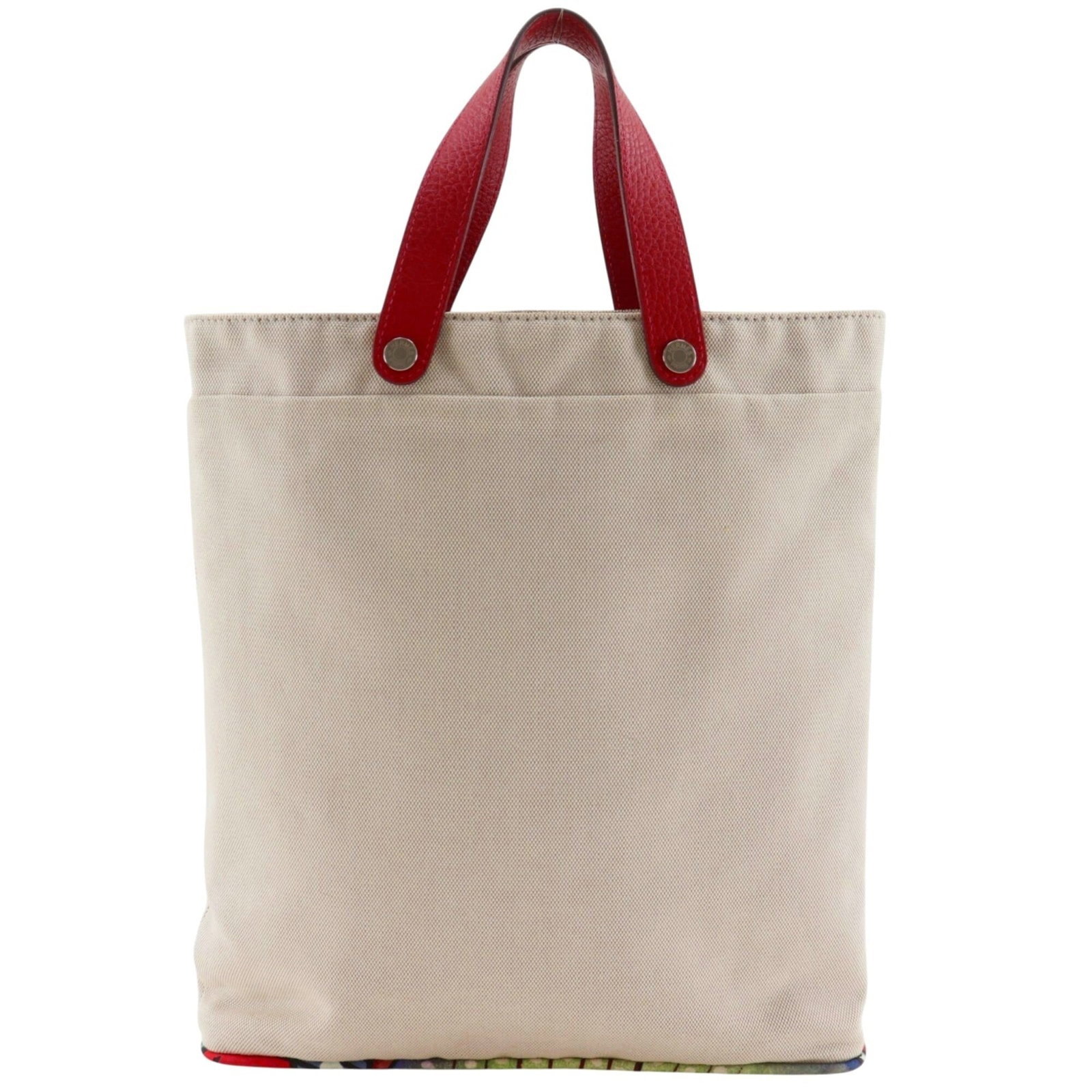 Hermes Handbag Tote Bag Toile H Silk: Hermes Handbag Tote Bag Toile H Silk Toile H silk handbag from Hermes, featuring the iconic Beige color and classic design. Made from high-quality Toile H fabric, this tote bag measures 29cm x 25cm x